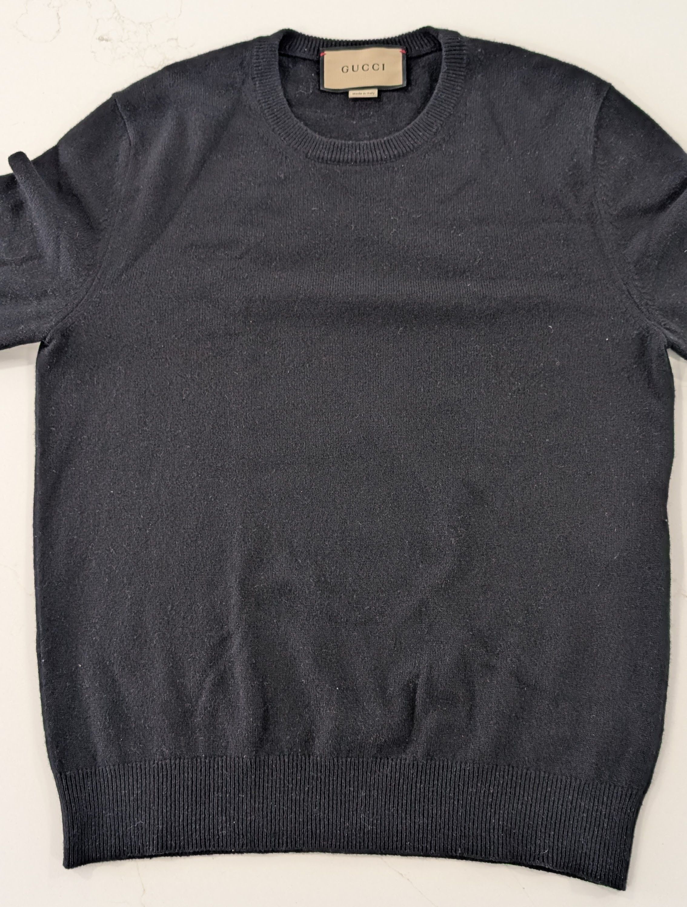 Gucci Gucci Logo Sleeve Patch Cashmere Sweater - Black - Size S Size US S / EU 44-46 / 1 - 2 Thumbnail