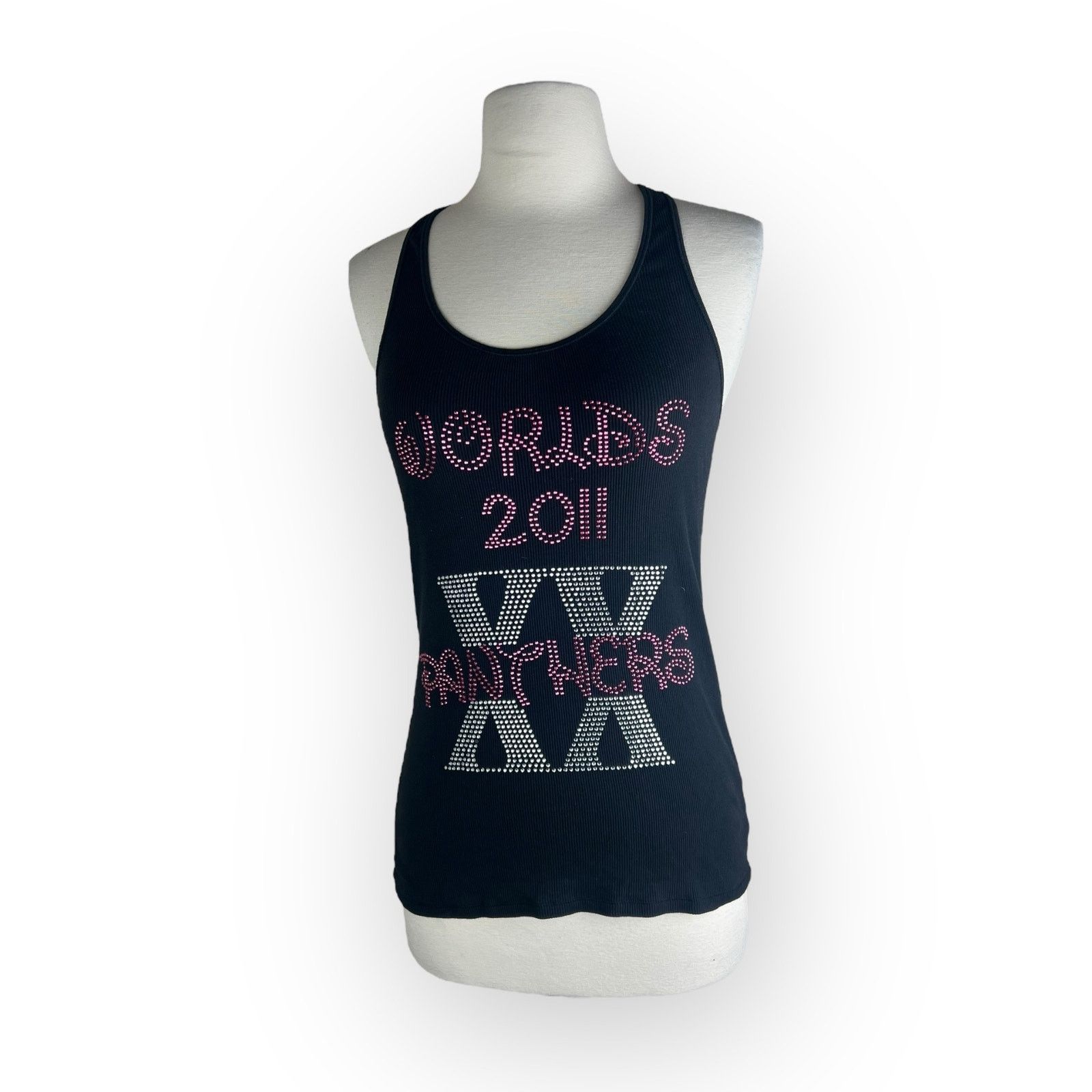 Vintage 2011 Cheer Athletics Panthers Bedazzled Worlds Tank Top Size L / US 10 / IT 46 - 1 Thumbnail