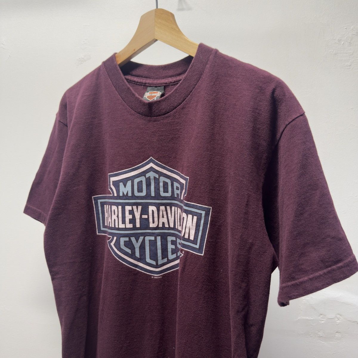 Harley Davidson 90s Harley Davidson Maroon Logo Shirt ERD Grunge Choppers Size US M / EU 48-50 / 2 - 3 Thumbnail