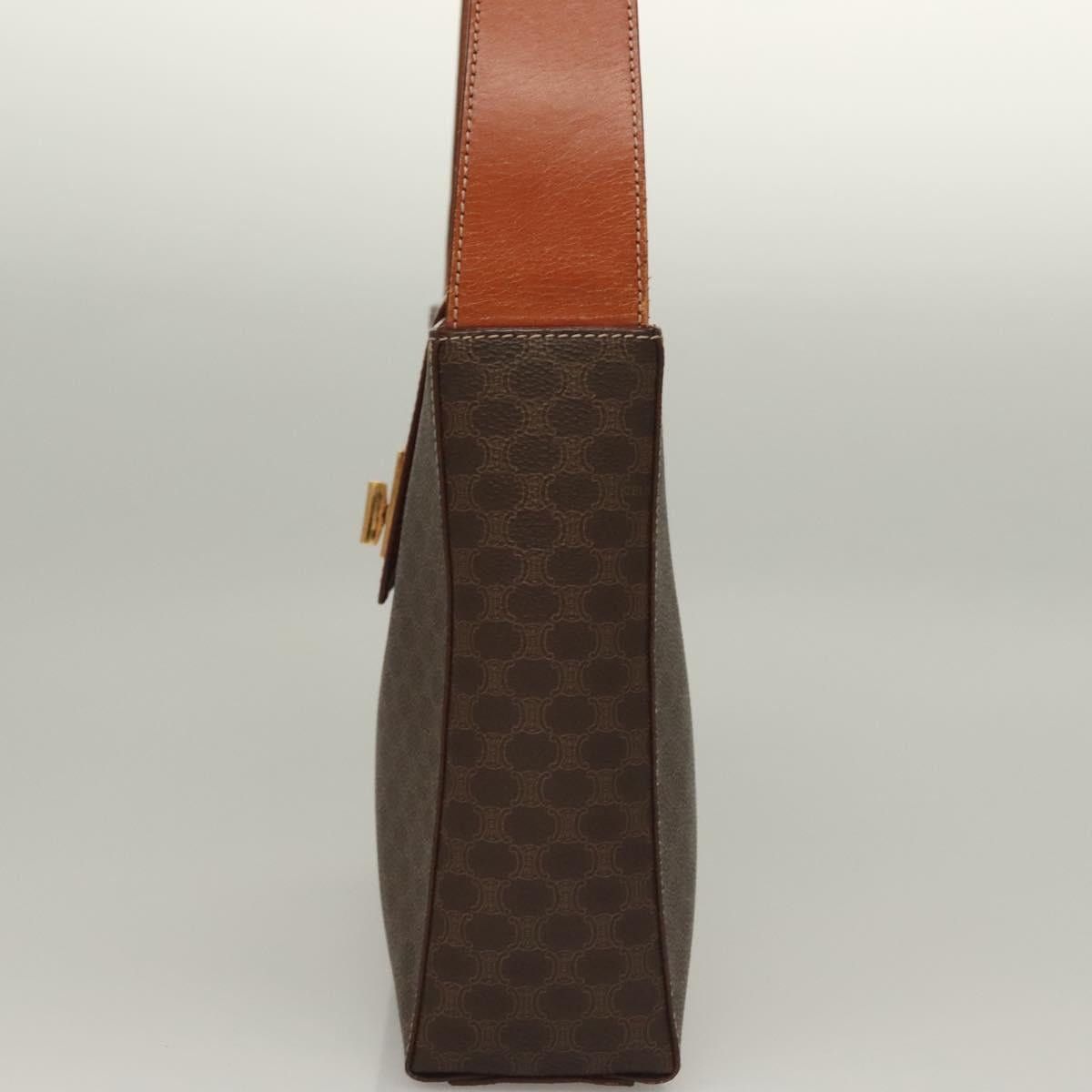 Celine CELINE Macadam Canvas Shoulder Bag Pvc Leather Brown Gold Size ONE SIZE - 4 Thumbnail