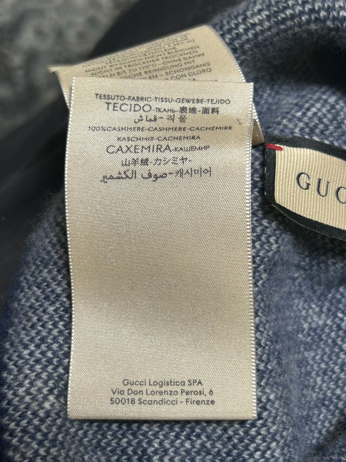 Gucci Gucci GG Knit Cashmere Blue Beanie Size ONE SIZE - 5 Thumbnail