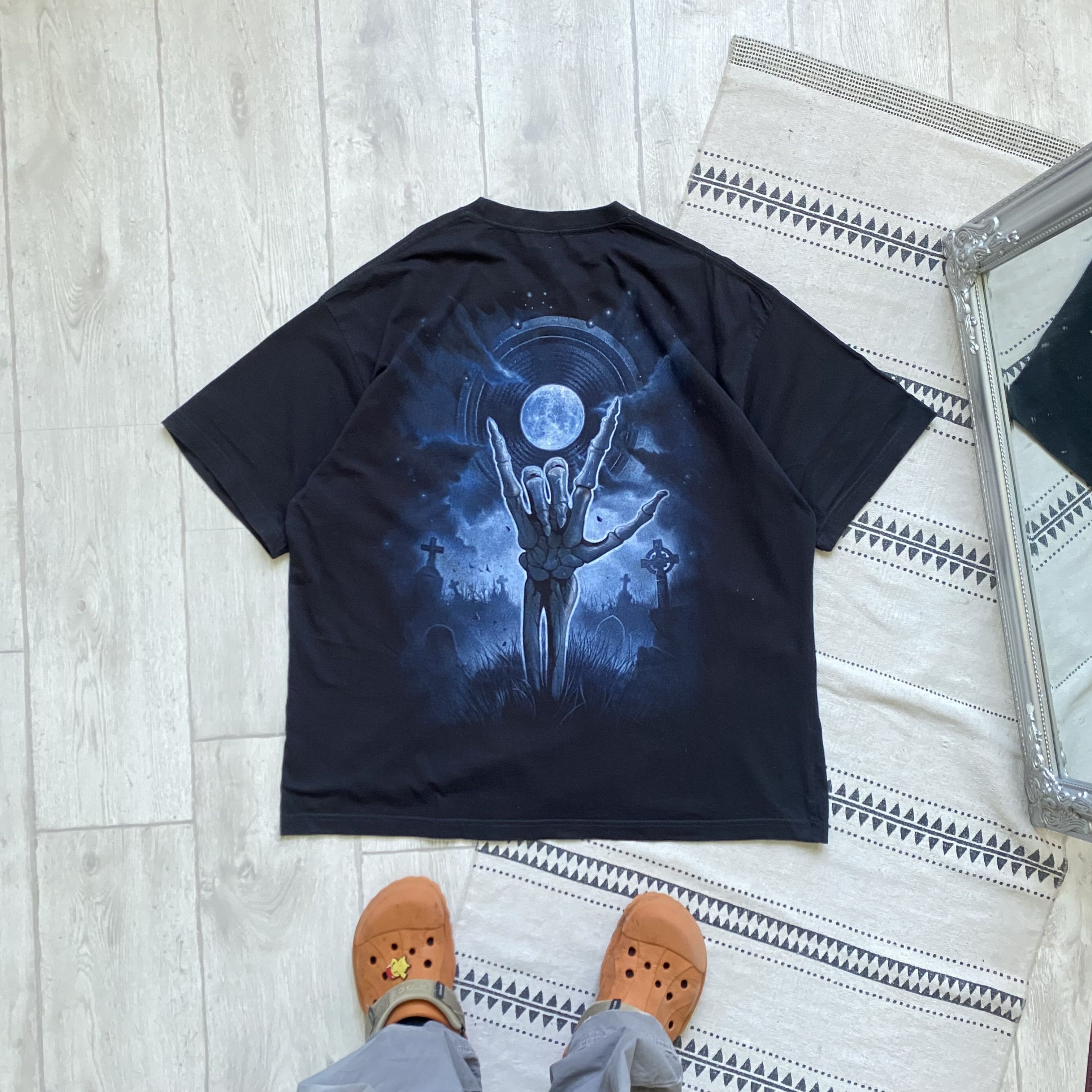 Band Tees ☠️ Vintage Skull Rock tee skeleton horror heavymetall Harley Size US XXL / EU 58 / 5 - 7 Thumbnail