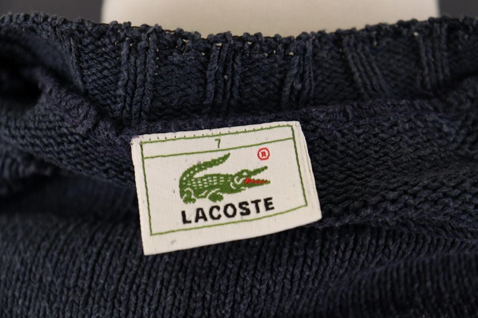 Lacoste Lacoste Blue Linen Knit Vintage Sweater Size 7 / 2XL Size US XXL / EU 58 / 5 - 11 Thumbnail