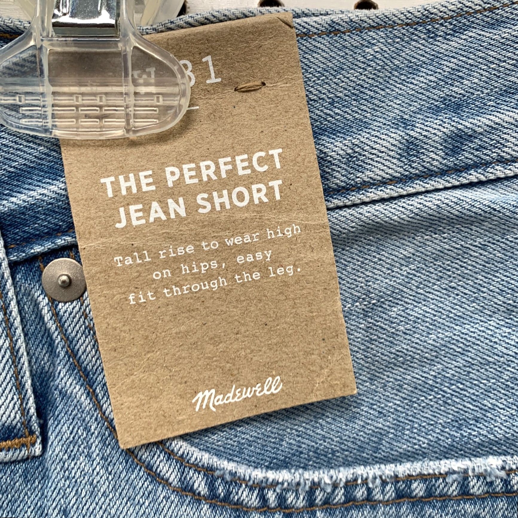 Madewell VINTAGE Madewell High Rise Raw Hem Denim Shorts 34x3 Women's Size 31 Blue Cut-Off 90s Size 24" / US 00 / IT 34 - 7 Thumbnail