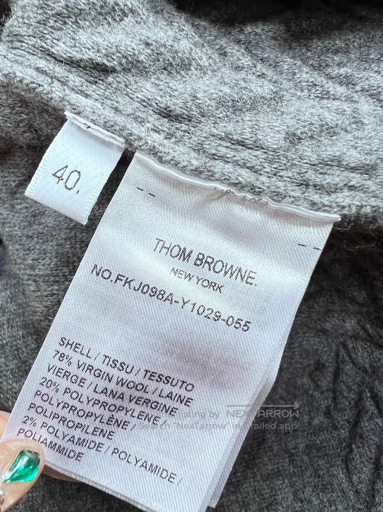 Thom Browne Thom Browne Gray Color Block V-Neck Stripe Single Breasted Size US XXS / EU 40 - 5 Thumbnail