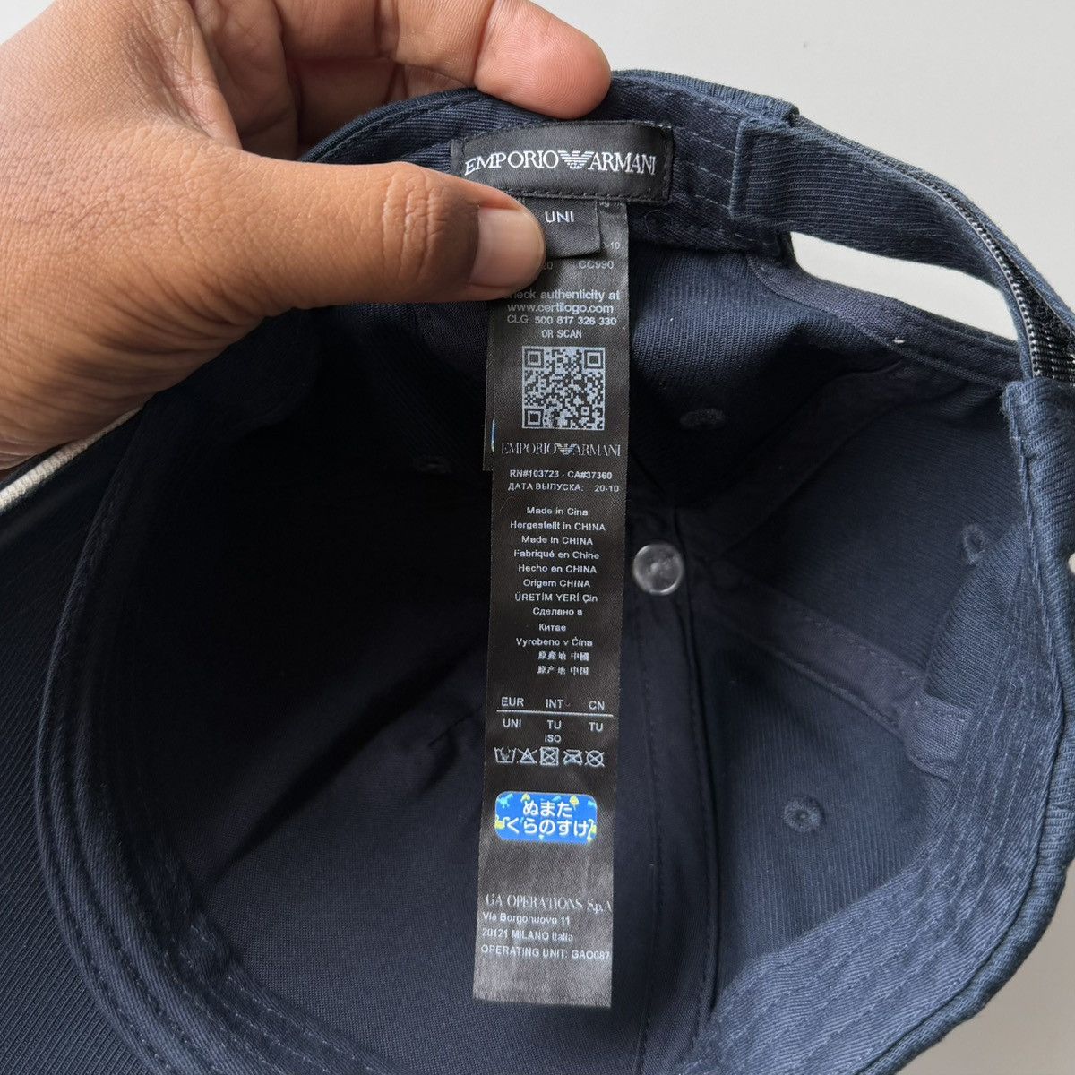 Emporio Armani EMPORIO ARMANI Logo Baseball Cap Size ONE SIZE - 8 Thumbnail