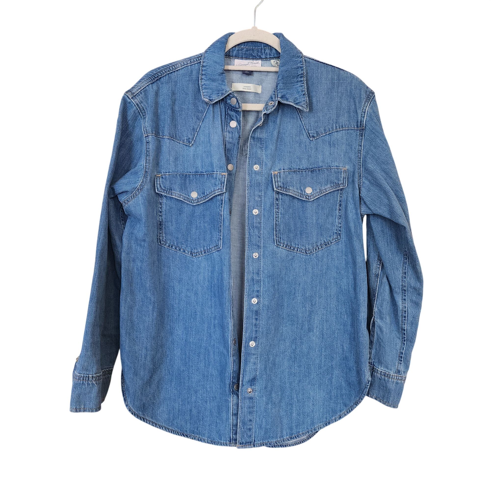 Other Universal threads Long Sleeved Denim Jean Peral Snap Shirt o Size S / US 4 / IT 40 - 1 Thumbnail