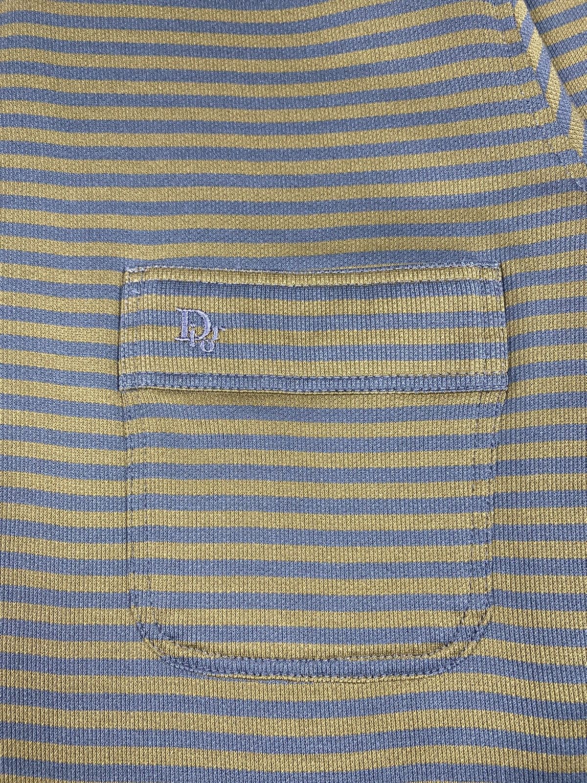 Christian Dior Monsieur × Designer × Vintage Vintage Christian Dior Monsieur Stripe Pocket Polo Size US M / EU 48-50 / 2 - 8 Thumbnail