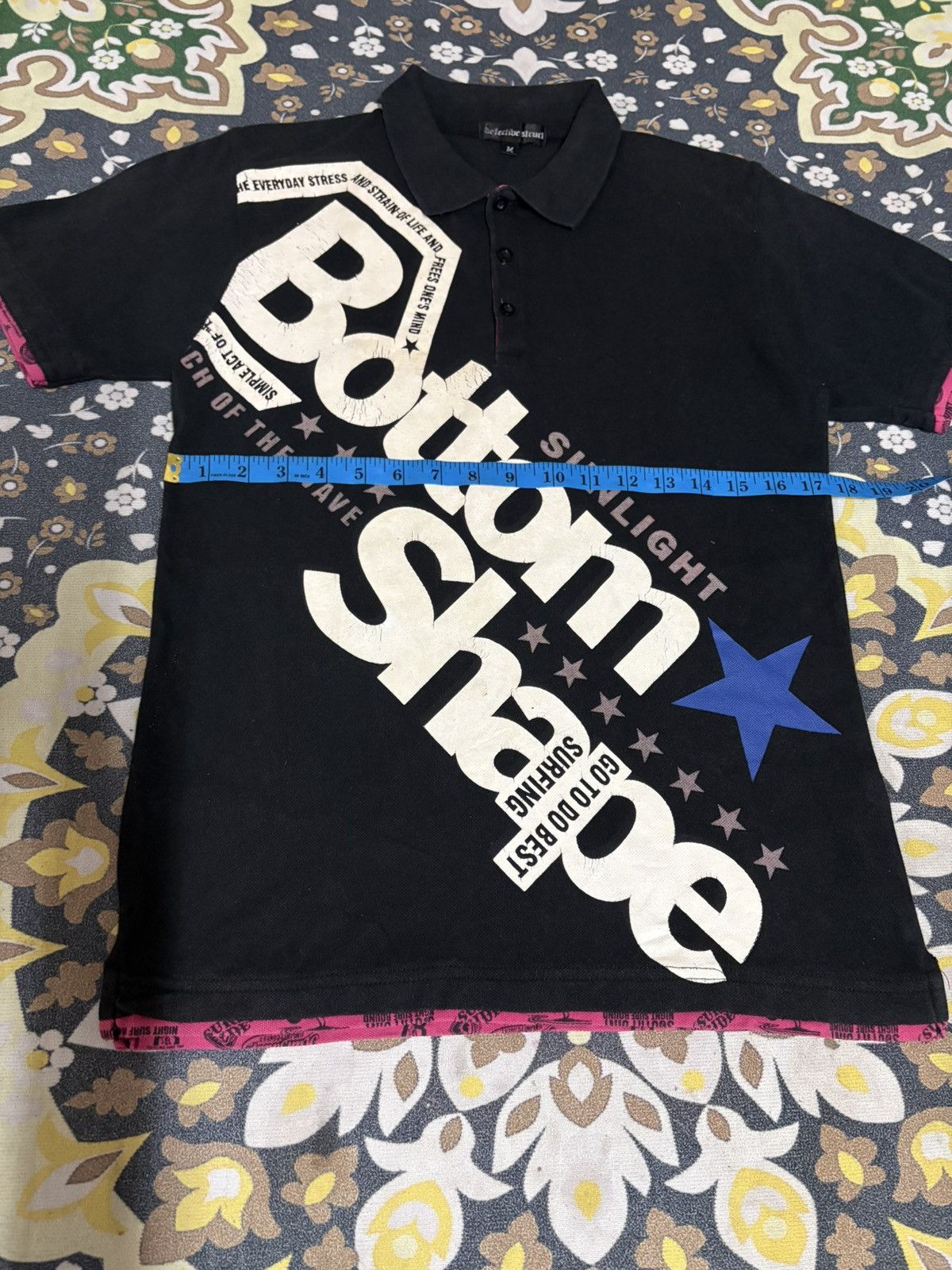 Japanese Brand × Vintage Japanese Brand defective struct Full Print Polo Tee Size US S / EU 44-46 / 1 - 6 Thumbnail