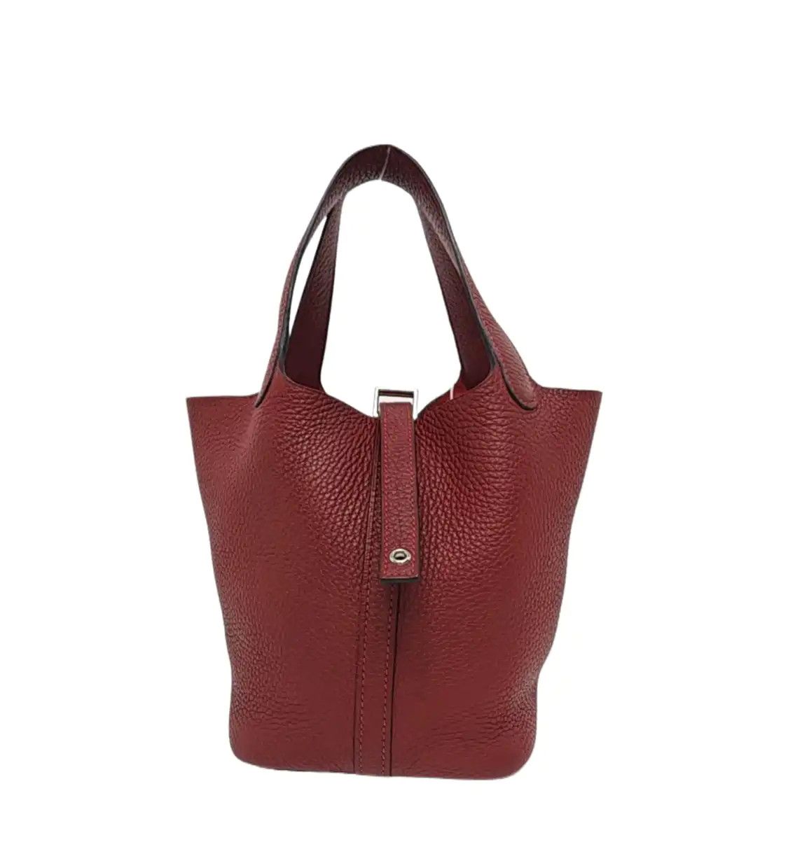 Hermes Hermes Picotin Lock 18 Rouge Casaque Clemence cowhide leather picotin handbag si Size ONE SIZE - 1 Thumbnail