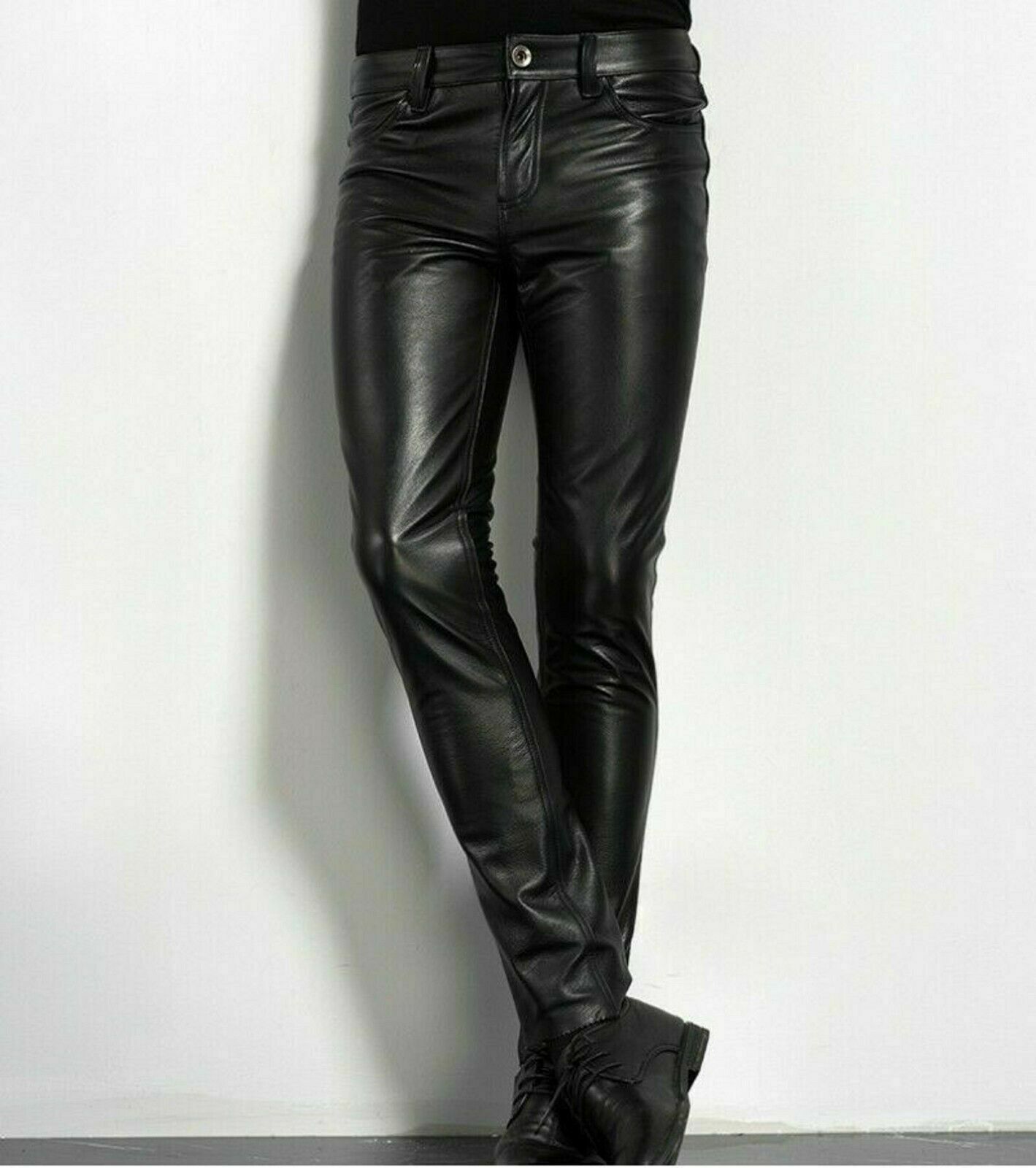 Japanese Brand × Jean Faux Leather Skinny Pants Size US 33 - 7 Thumbnail