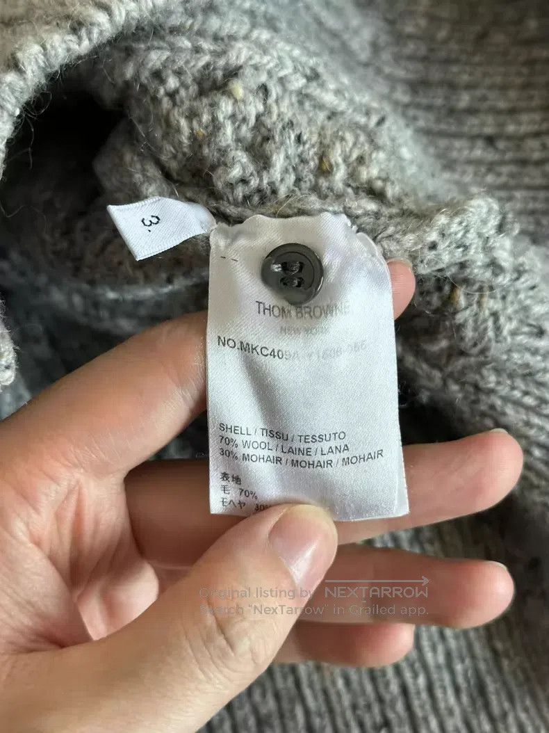 Thom Browne Thom Browne Gray Wool Cardigan Size US L / EU 52-54 / 3 - 4 Thumbnail