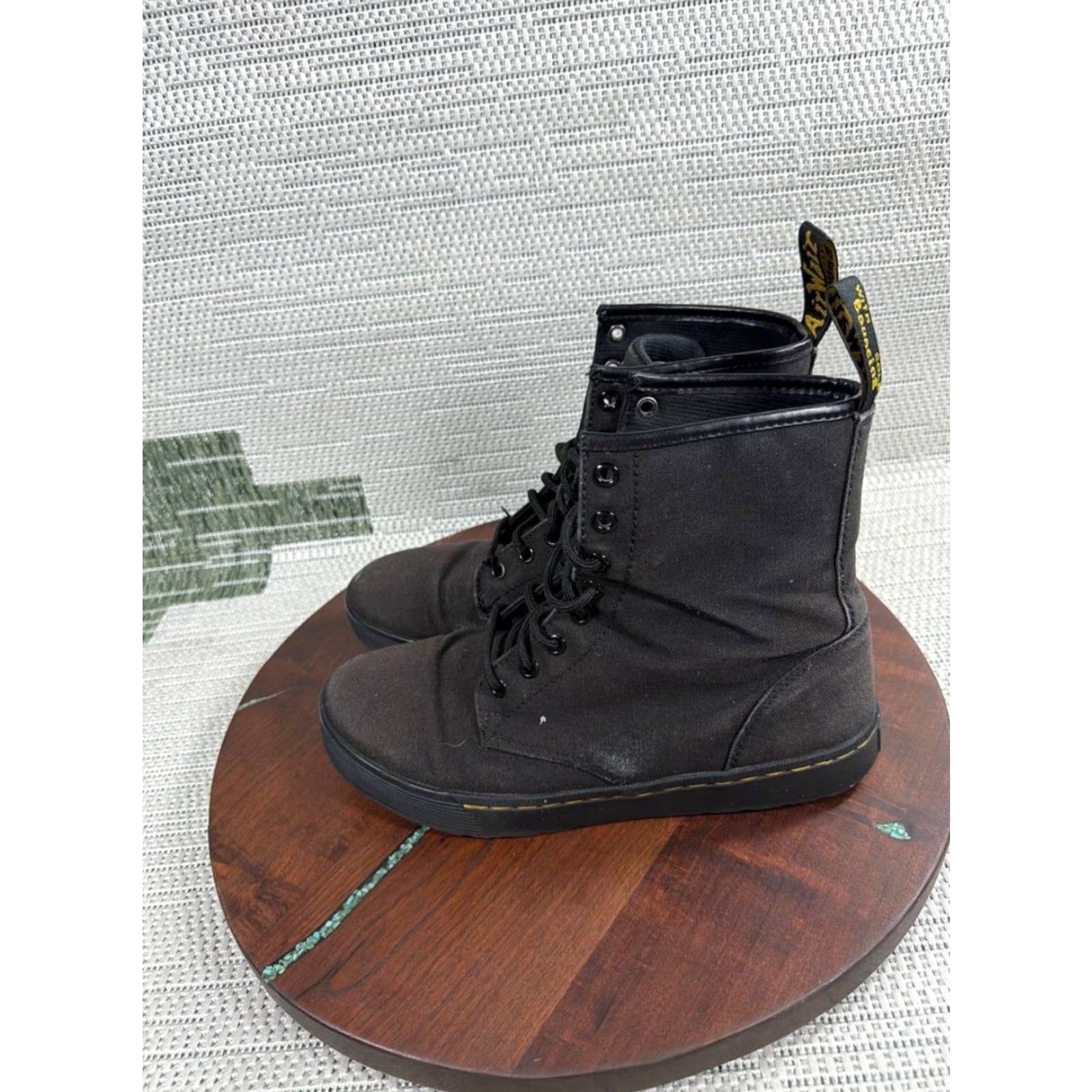 Dr. Martens VINTAGE Dr Martens Cairo Boots Mens Size 8 Black Canvas Round Toe Ankle Lace Up Chukka Shoes Casual Mens Size US 8 / EU 41 - 3 Thumbnail