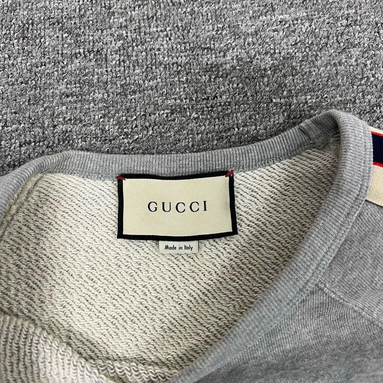 Gucci Gucci Sleeve string logo gray round-neck sweatshirt 2504-Ne Size US XS / EU 42 / 0 - 6 Thumbnail
