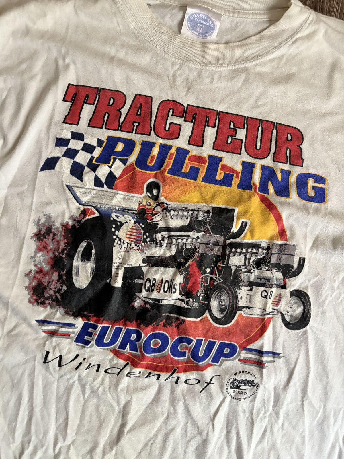 NASCAR Vintage Tracteur Pulling Eurocup Windenhof Racing Tee 1990s Size US XL / EU 56 / 4 - 3 Thumbnail
