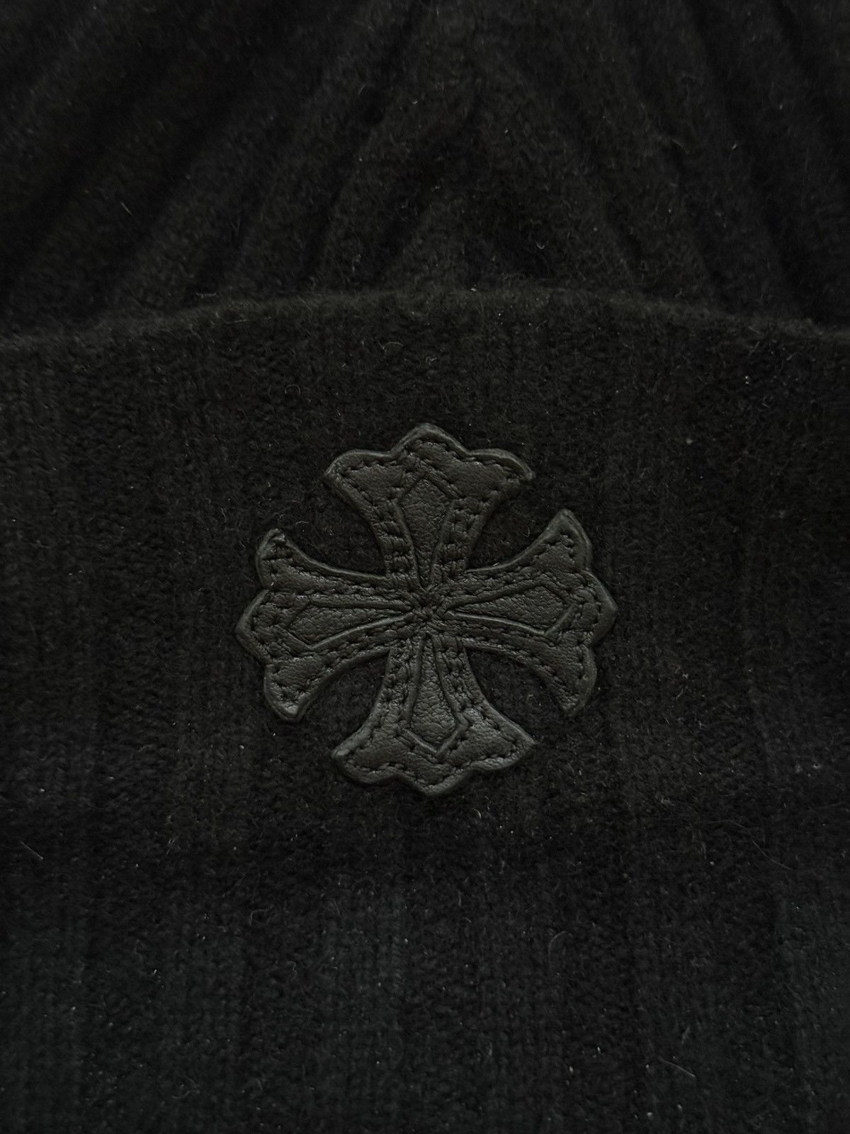 Chrome Hearts Iron Cross Patch cashmere beanie Size ONE SIZE - 3 Thumbnail