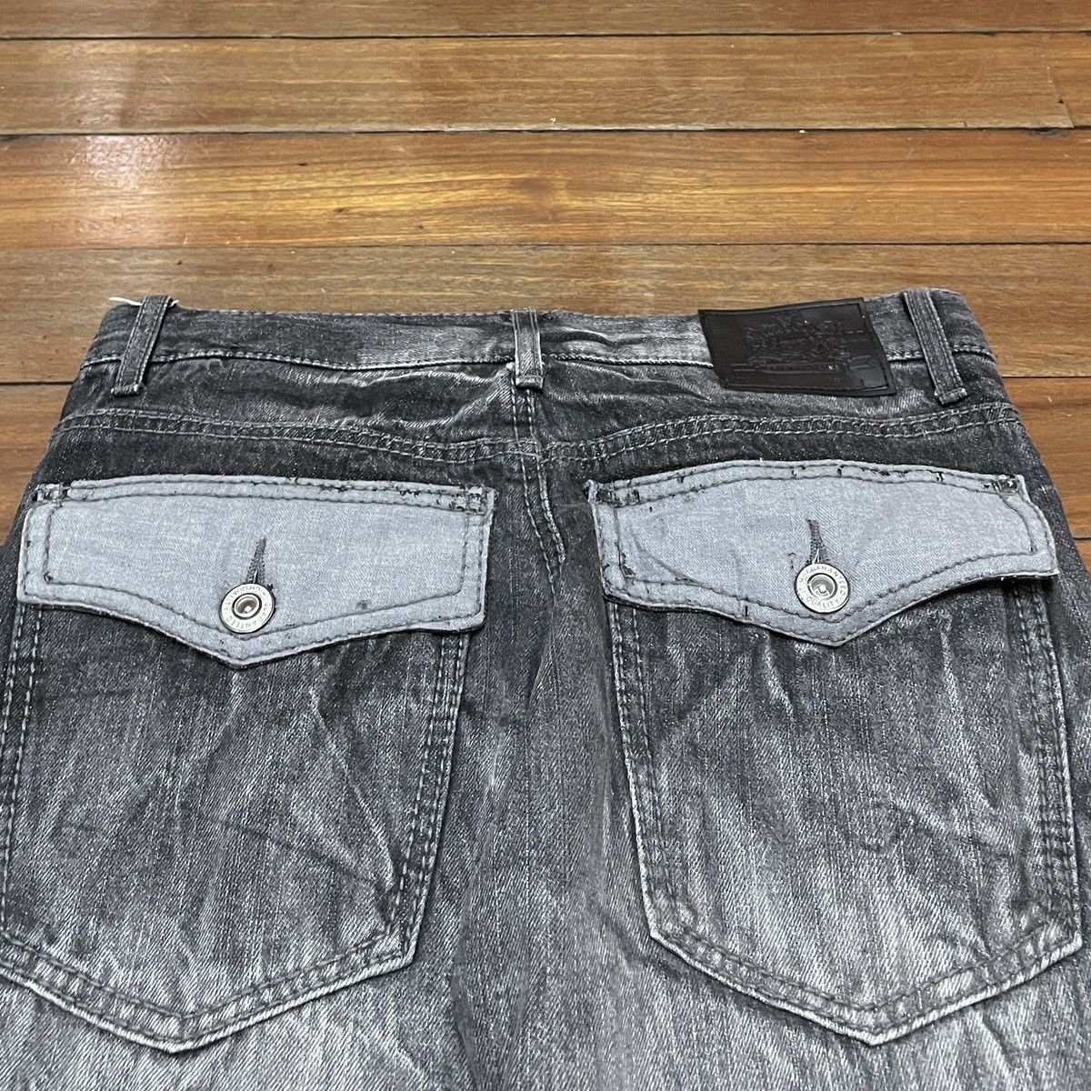 If Six Was Nine Rare Design Vintage Japanese Brand Distressed Jeans 2000s Size US 31 - 4 Thumbnail