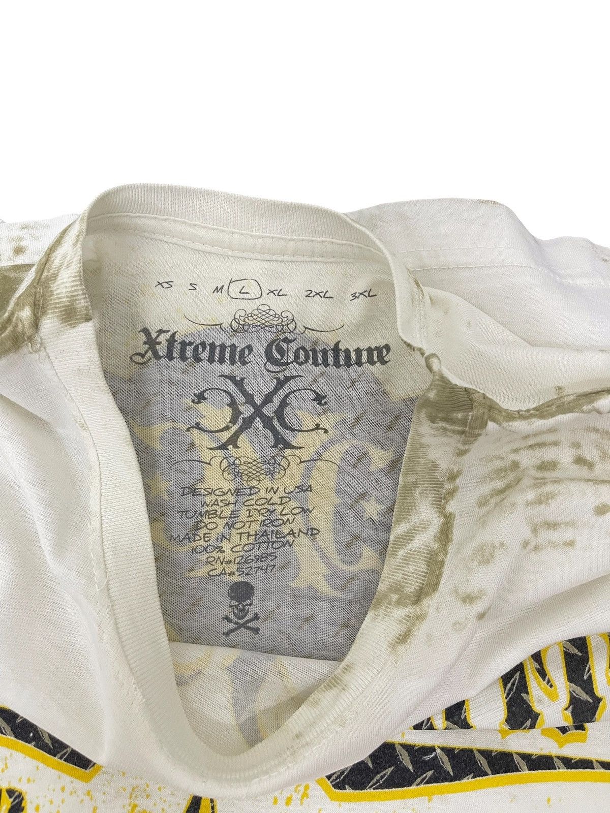 Affliction Y2K Xtreme Couture “Honor & Power” Skull Wings Grunge Tee Size US L / EU 52-54 / 3 - 7 Thumbnail