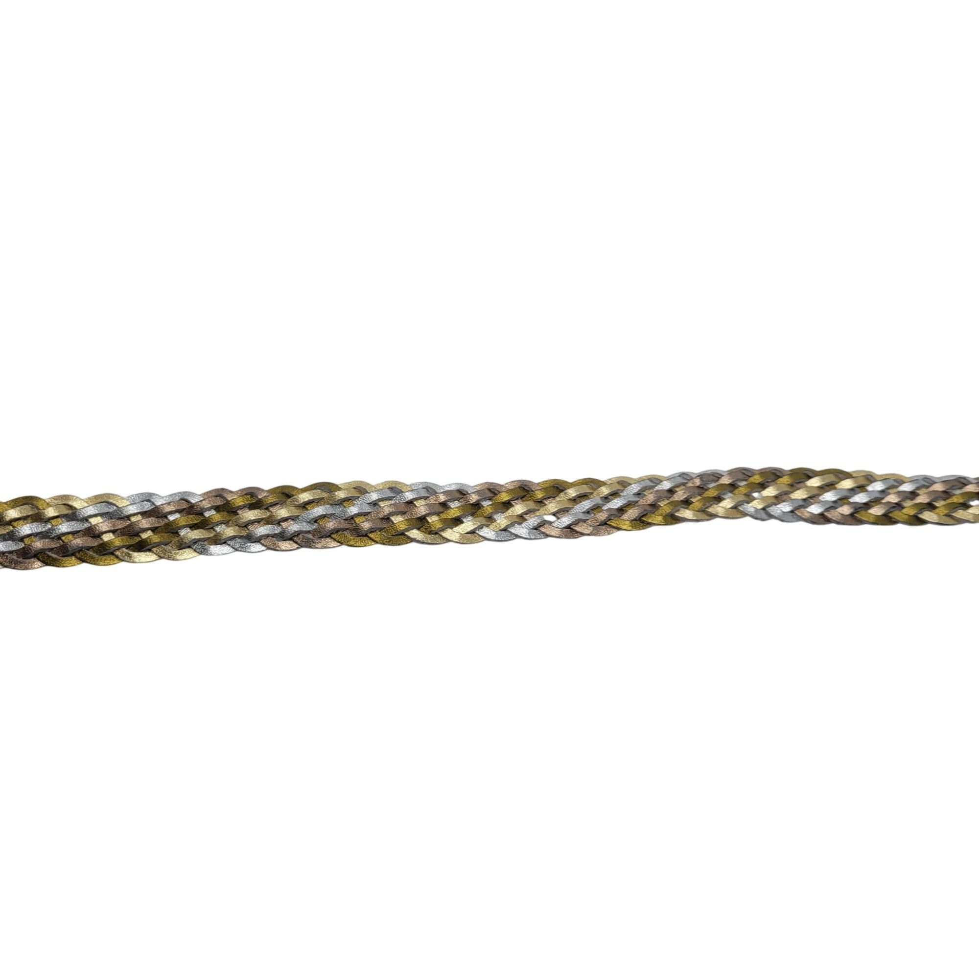 Vintage Vtg Metallic Gold Silver Platinum Braided Leather Belt Sz XL Size ONE SIZE - 6 Thumbnail