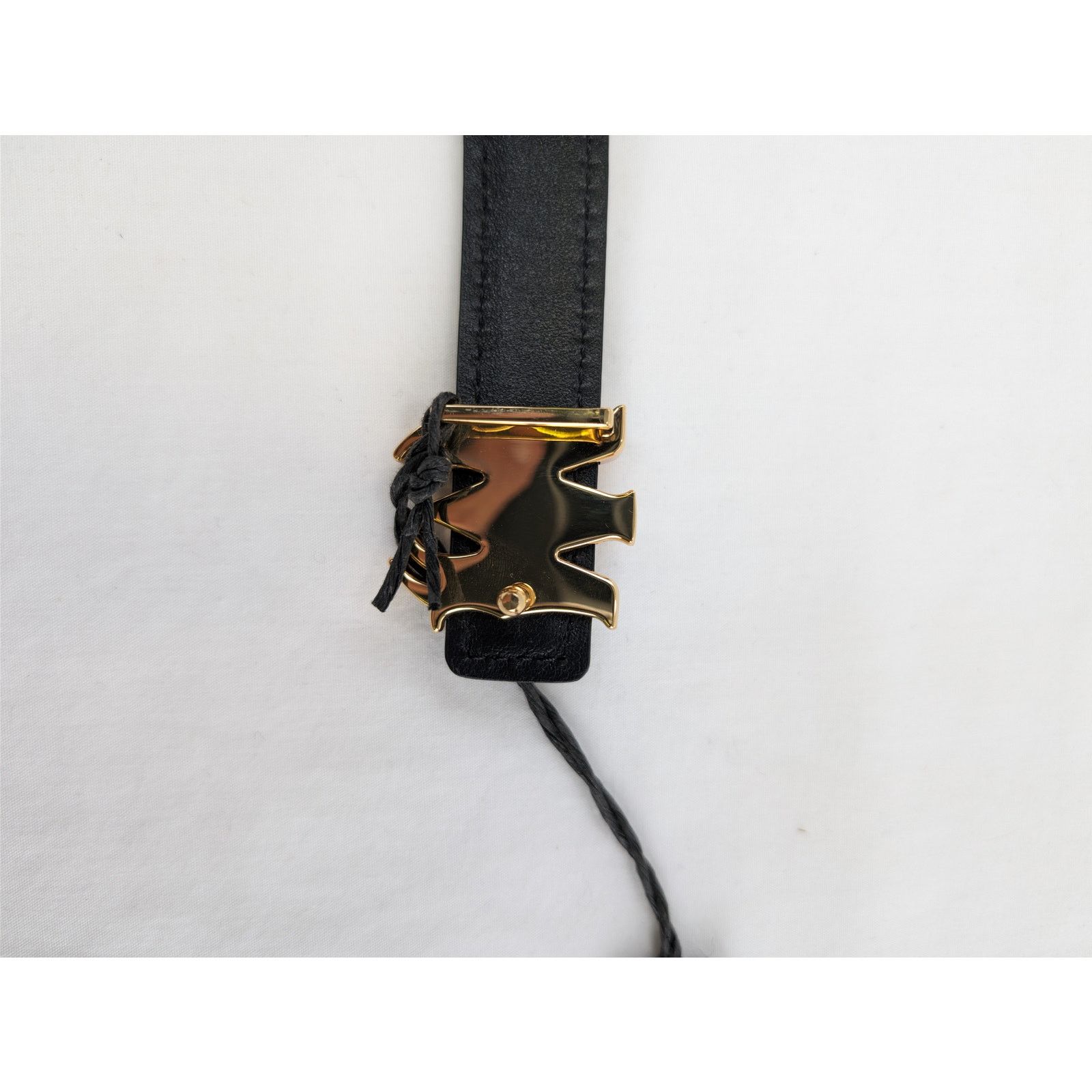 Amiri o1rshd1 Q:3 / Size: 95cm / MA 2 Cm Belt in Gold/Black Size 38 - 6 Thumbnail