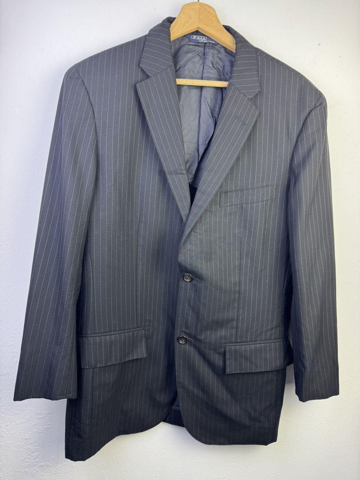 Polo Ralph Lauren Polo Ralph Lauren men's pinstriped two-button suit jacket Size 40R - 2 Thumbnail
