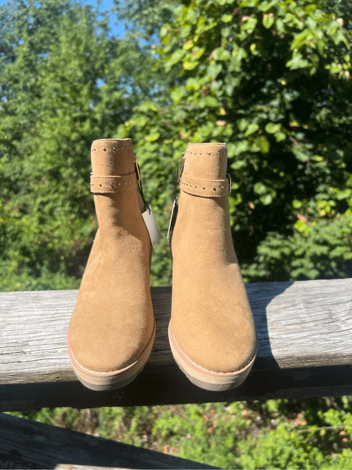 Designer Anne Klein Pamela Booties Natural Sz 5.5 NWT Size US 5.5 / IT 35.5 - 7 Thumbnail