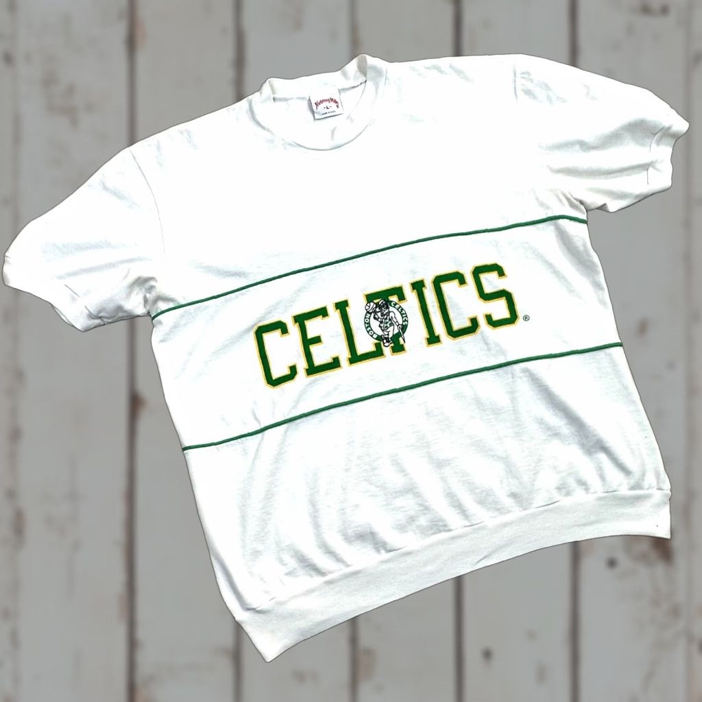 Spell VTG Nutmeg Mills Boston Celtics USA Made Men's L Shirt Leprechaun Logo Spell Size US L / EU 52-54 / 3 - 1 Thumbnail