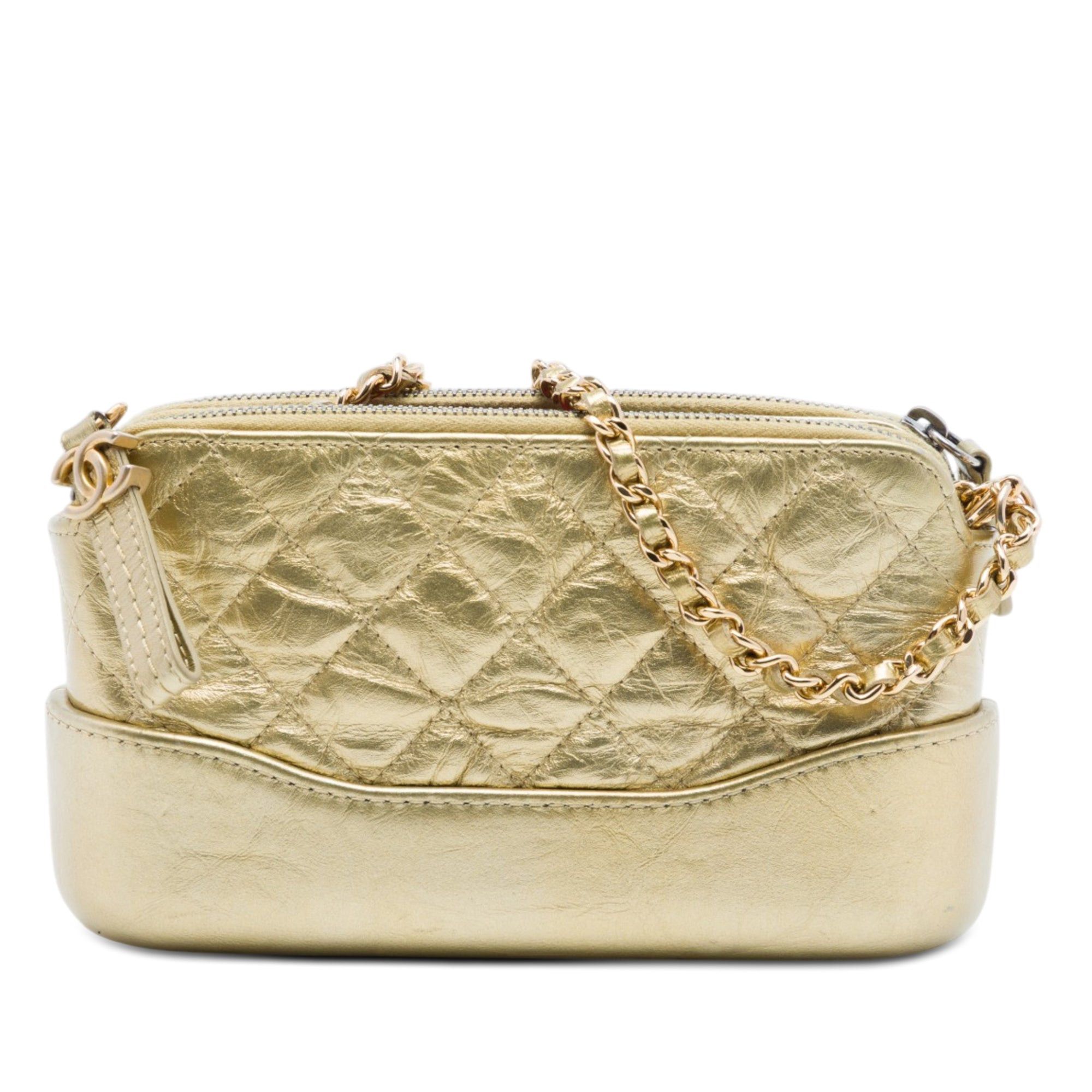 Chanel Quilted Metallic Aged Calfskin Gabrielle Clutch With Chain Size ONE SIZE - 1 Thumbnail
