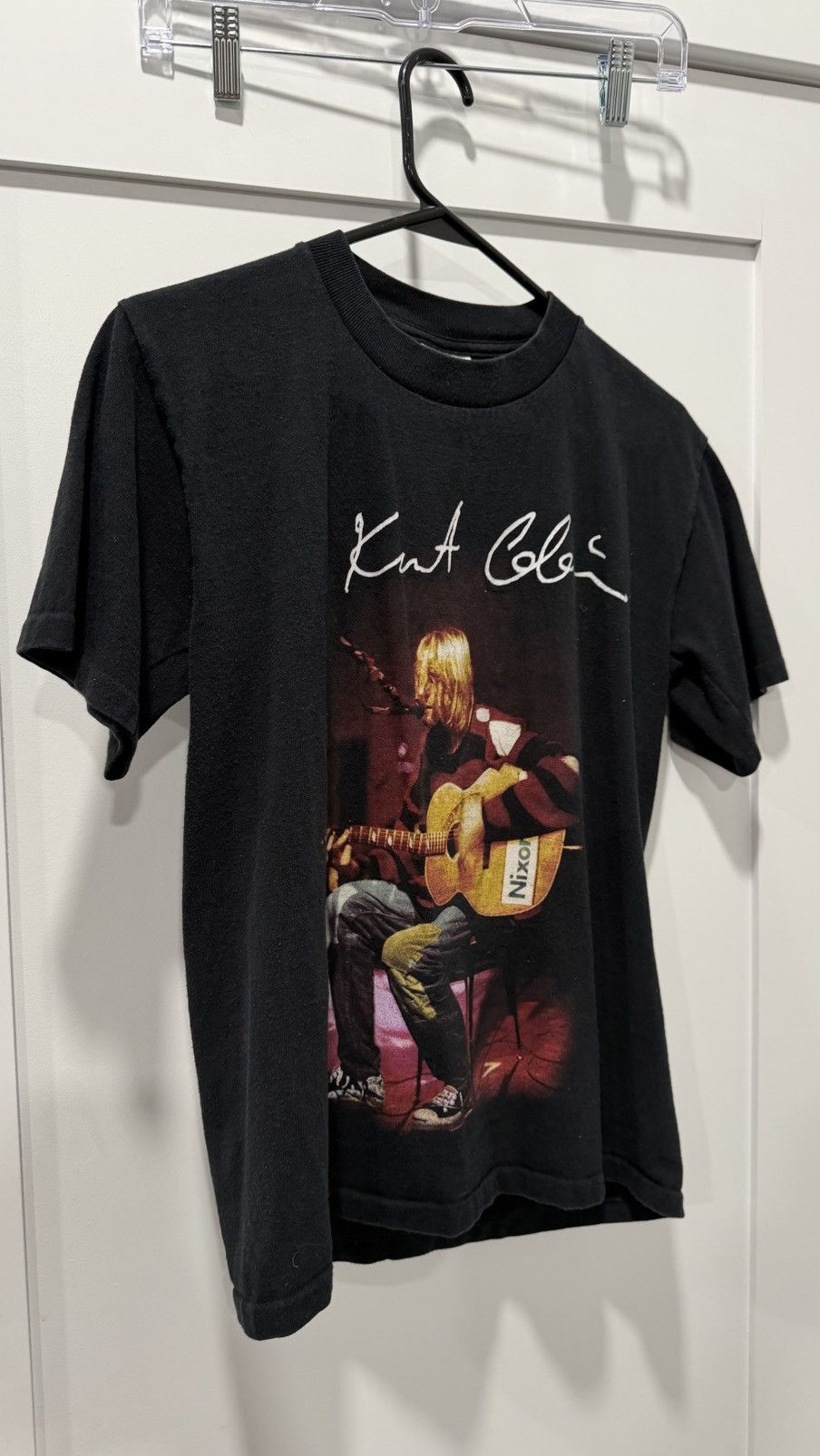 Vintage 90s KURT COBAIN SINGLE STICH T SHIRT Size US M / EU 48-50 / 2 - 3 Thumbnail