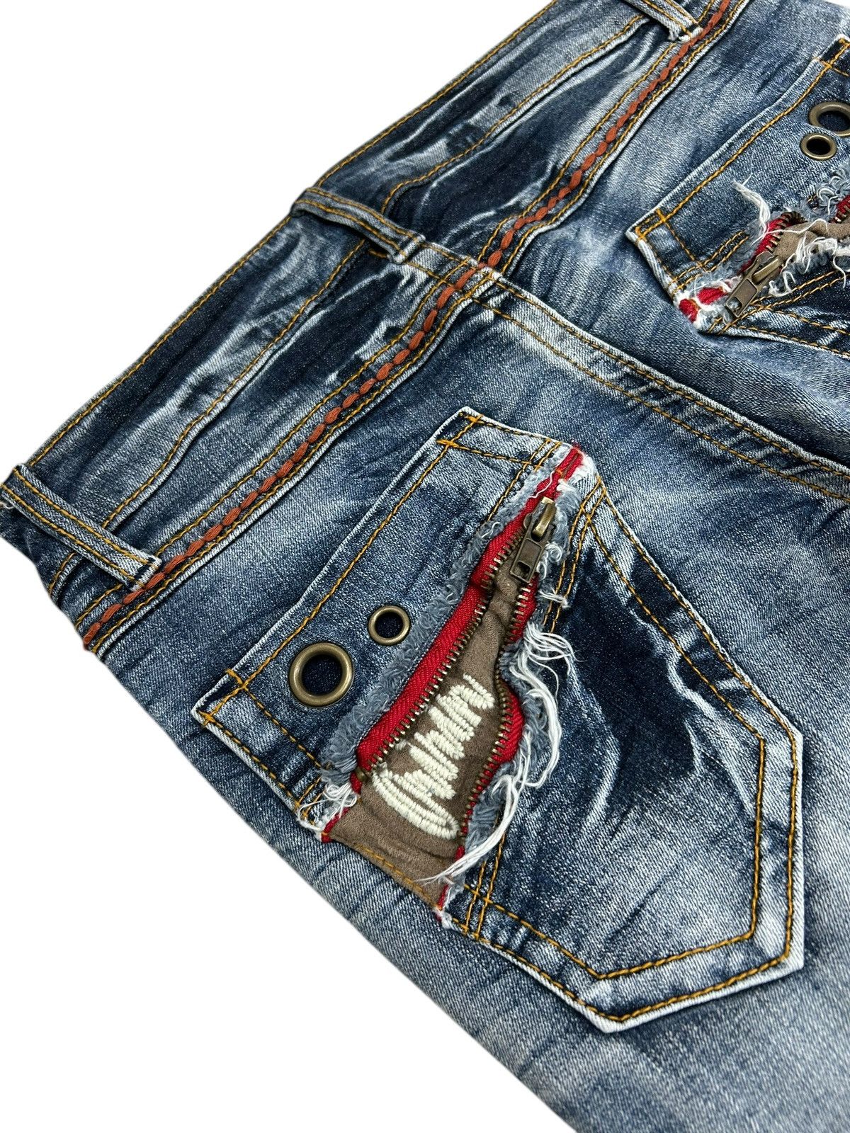 Hysteric Glamour × Japanese Brand Flare Origin Japan Jean Clawn Marks Storm Light Washe Unisex Size US 27 - 11 Thumbnail