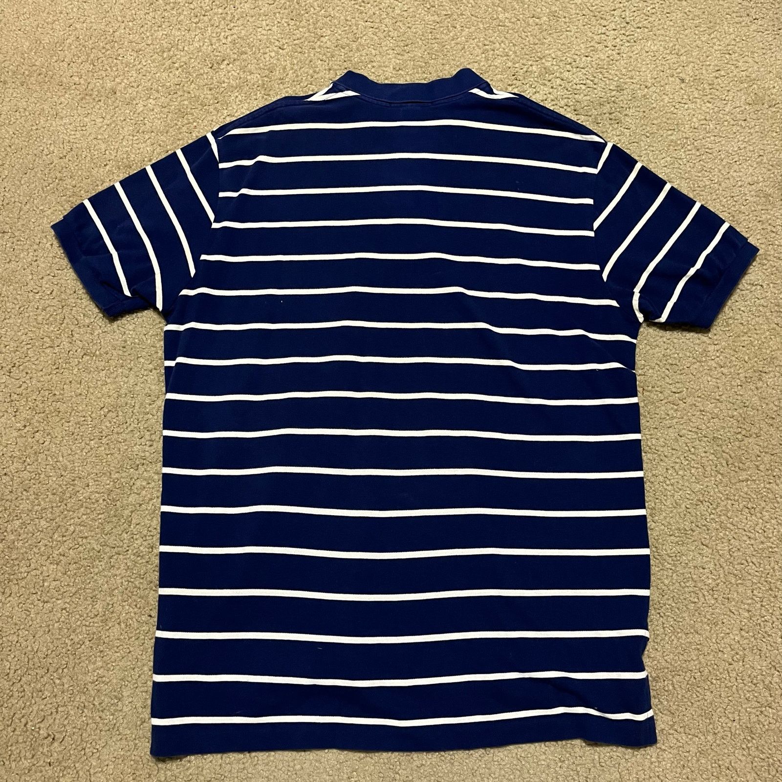 Polo Ralph Lauren Polo Ralph Lauren Blue/White Striped Polo Shirt XL Size US XL / EU 56 / 4 - 2 Thumbnail