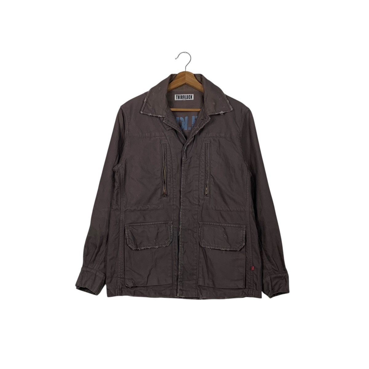 Japanese Brand THIRDLUCK Four Pocket Work Casual Jacket #2089-C91 Size US M / EU 48-50 / 2 - 1 Thumbnail