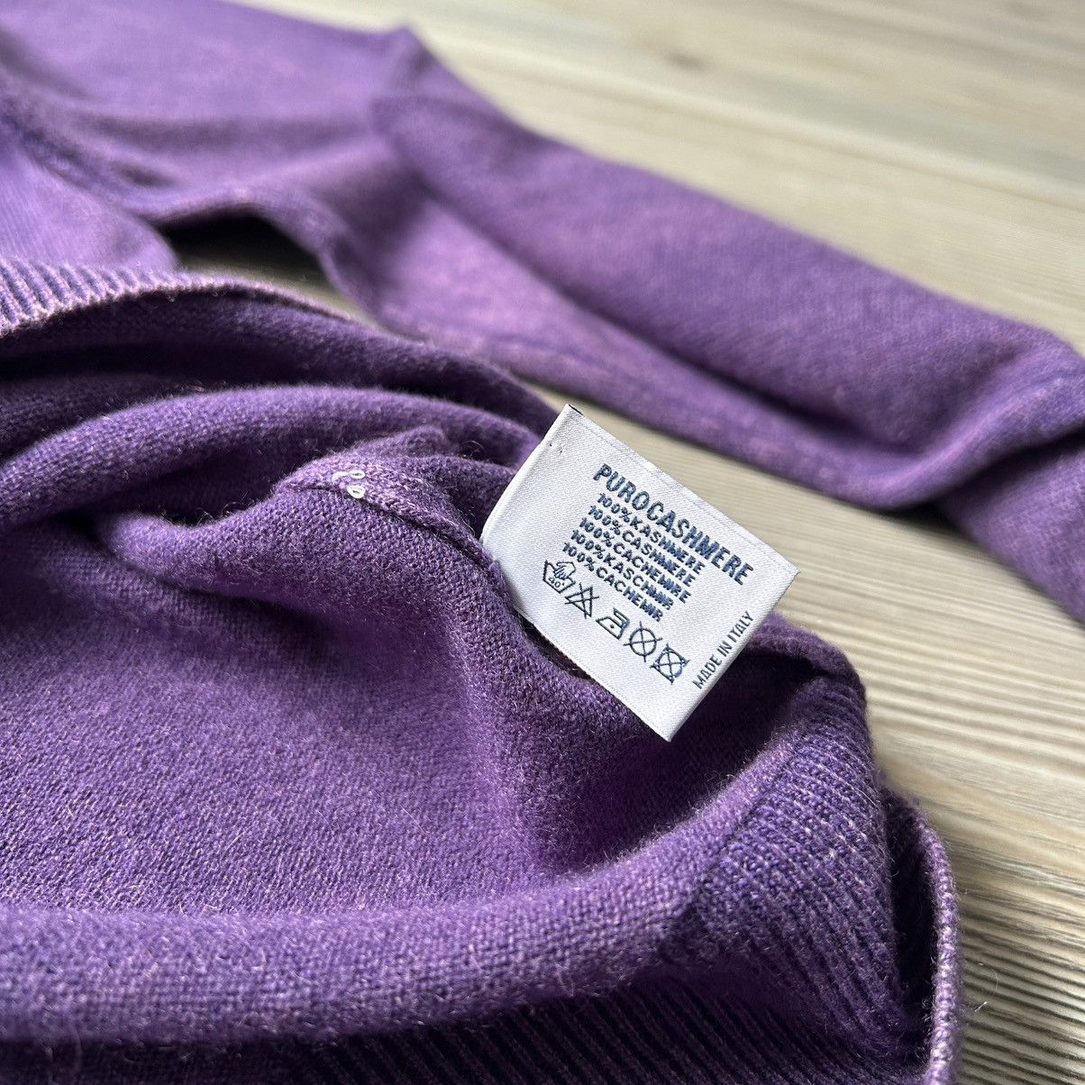 Luigi Borrelli Borrelli Napoli 100% Cashmere Purple Garment Dyed Sweater Size US XL / EU 56 / 4 - 15 Thumbnail