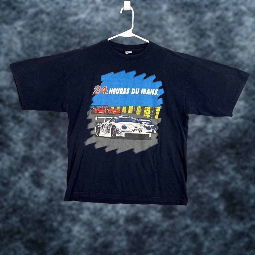 Vintage VINTAGE 90s Porsche 911 GT1 Racing Graphic Tee Adult Medium Blue Mens Size US M / EU 48-50 / 2 - 1 Thumbnail