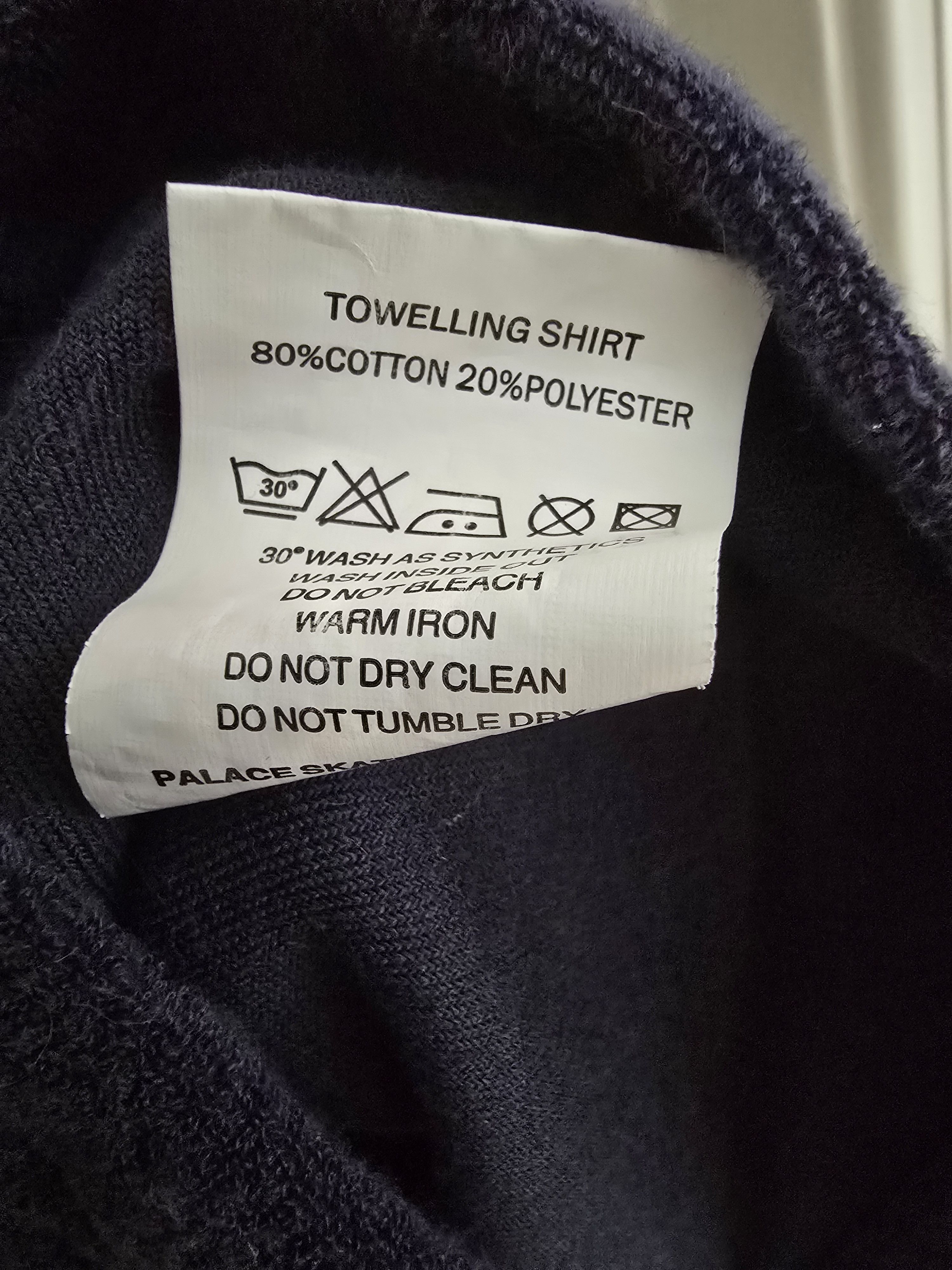 Palace Palace Towelling Shirt Navy Size US XL / EU 56 / 4 - 2 Thumbnail