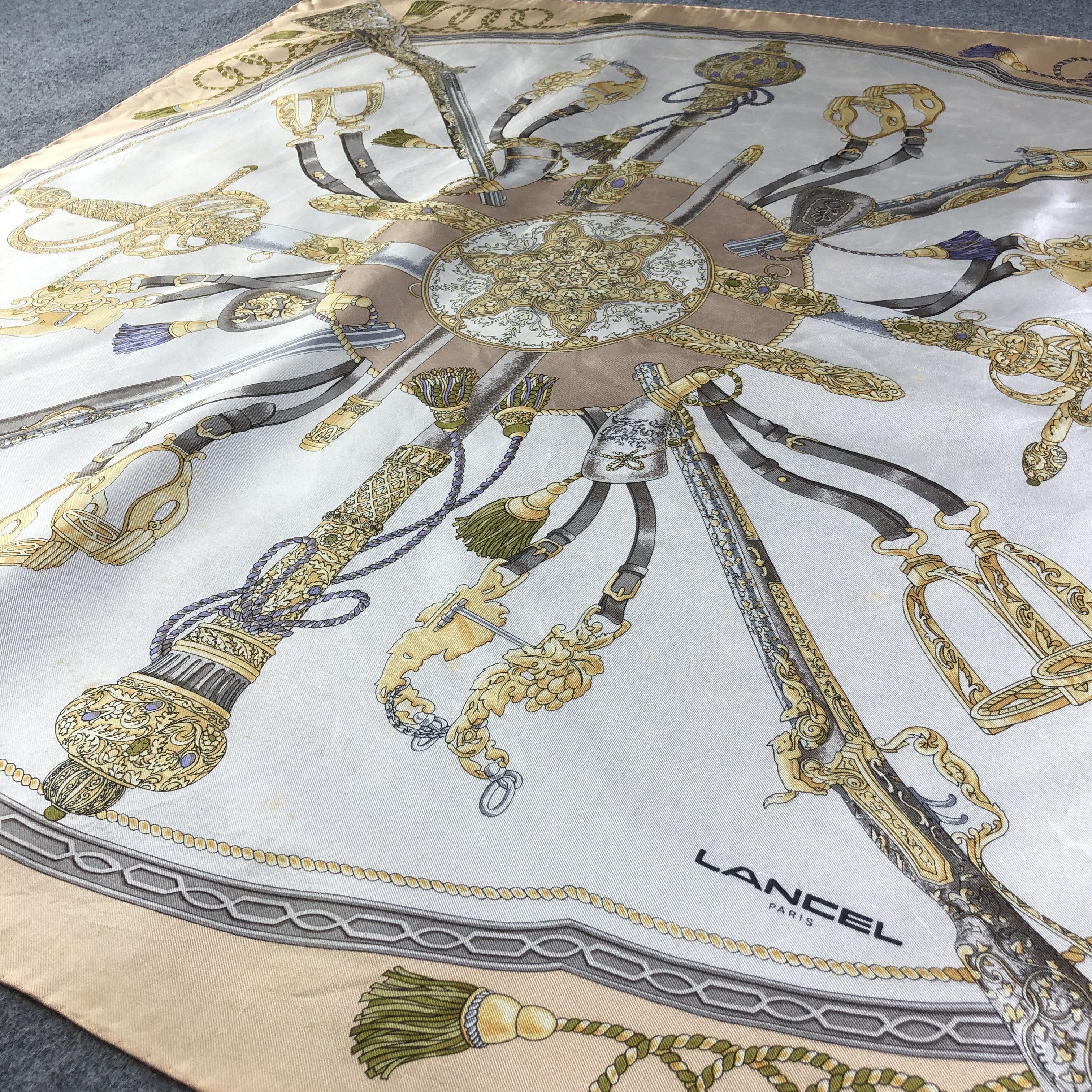 Lancel Vintage Lancel Luxury Baroque Silk Scarf M938 Size ONE SIZE - 3 Thumbnail