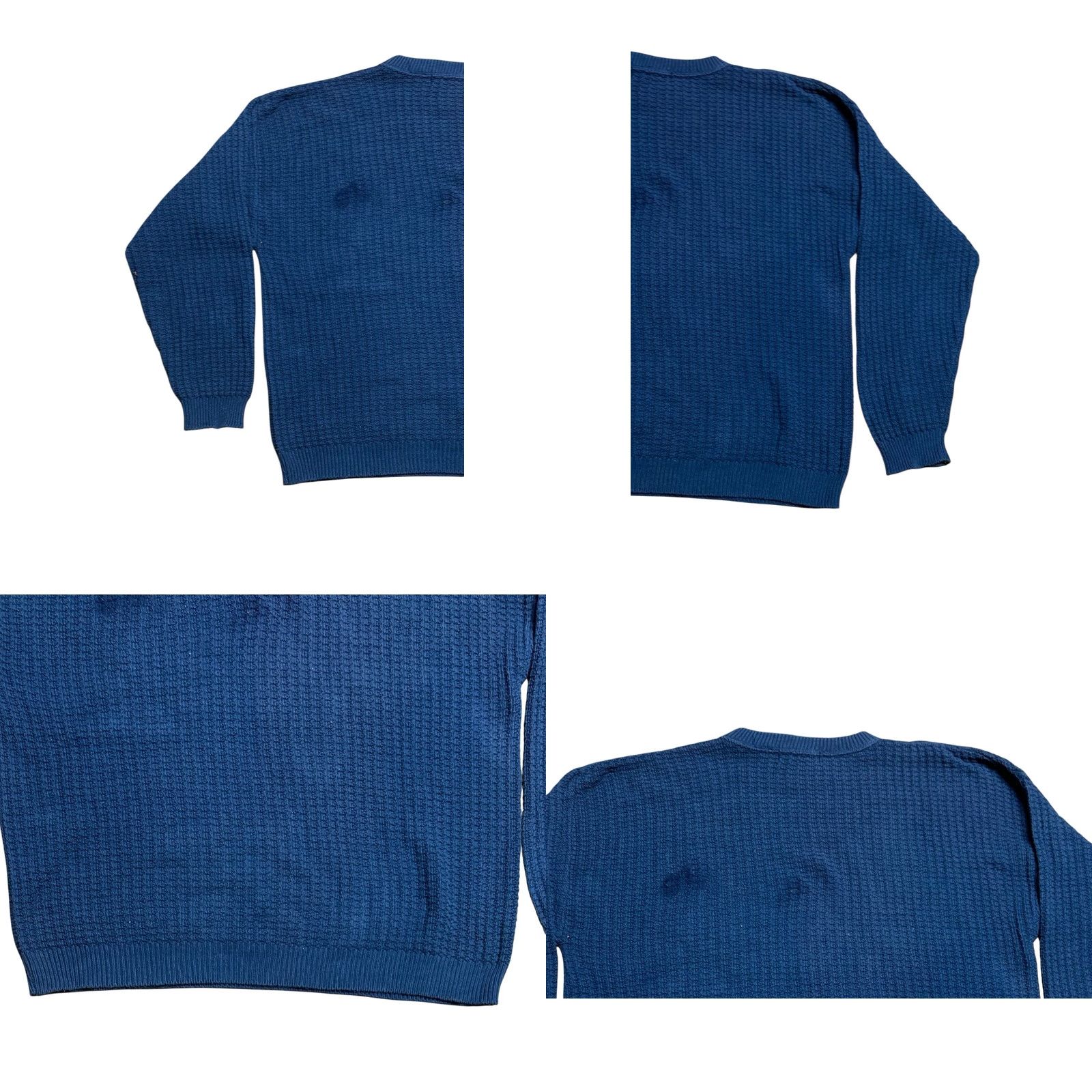 Van Heusen VINTAGE Van Heusen Pullover Blue Knit Sweater L Regular Cotton Crew Neck Men USA 90s Golf Casual Winter Fall Spring嬉 Size US L / EU 52-54 / 3 - 9 Thumbnail