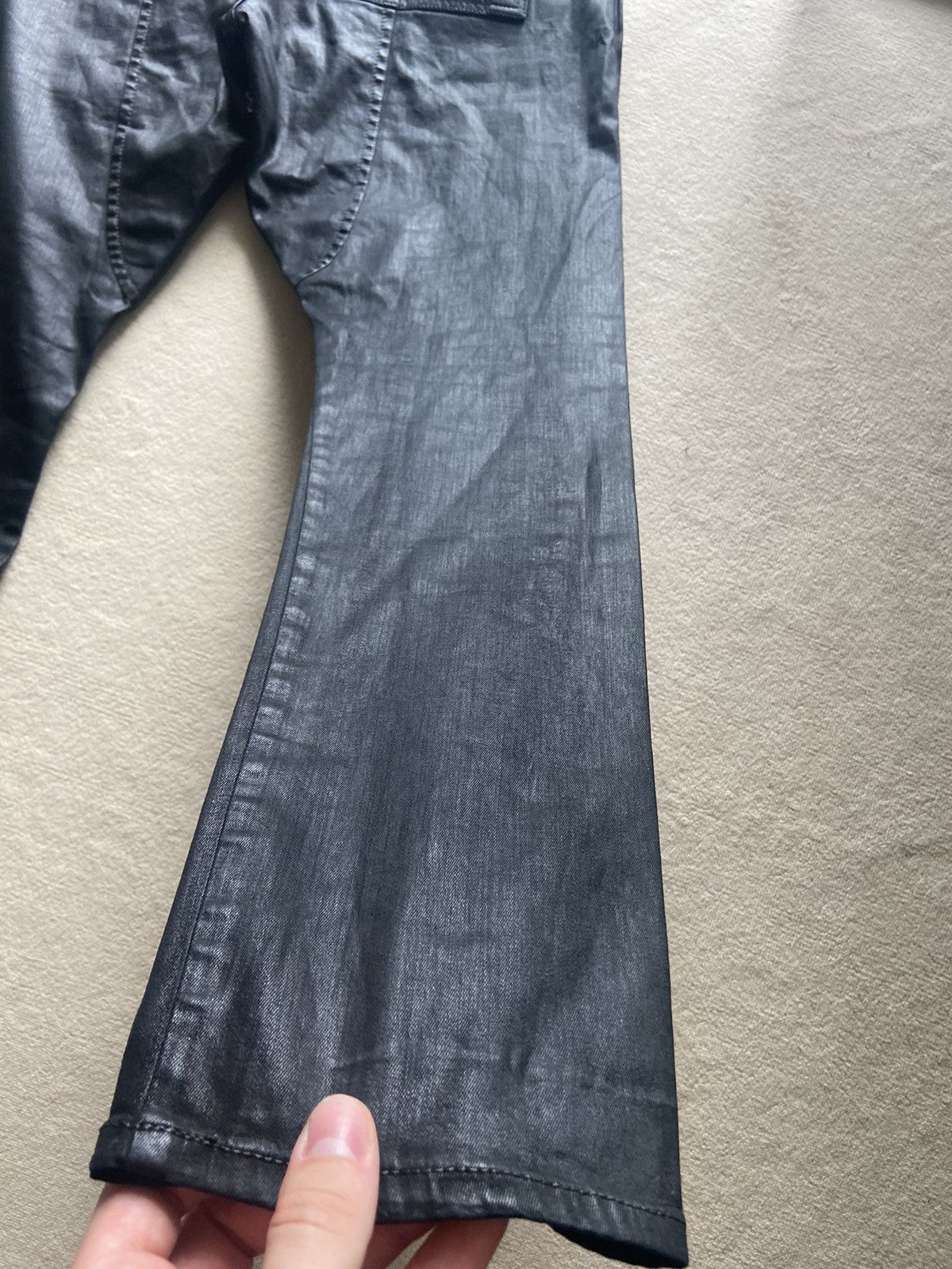 Rick Owens × Rick Owens Drkshdw * RARE * SBW HEAVY WAXED CREATCH CARGO PANTS SIZE L Size US 34 / EU 50 - 15 Thumbnail