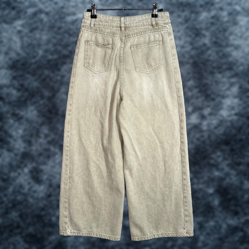 Denime VINTAGE Pazzo Womens Medium Wide-Leg Khaki Denim Jeans 100% Cotton Casual High-Rise Size 32" / US 10 / IT 46 - 1 Thumbnail