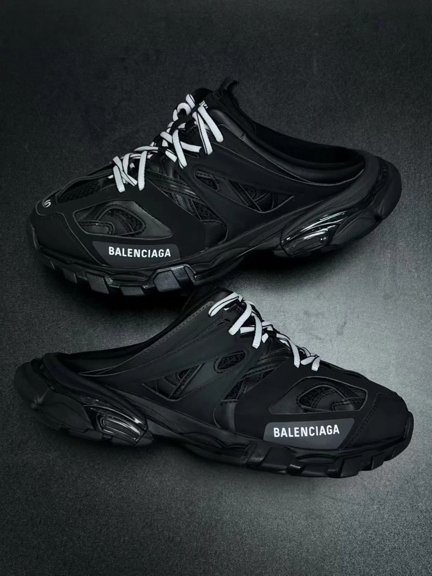 Balenciaga Balenciaga Track Slide Black 40 1-2x Worn Min Wear Size US 7 / EU 40 - 5 Thumbnail