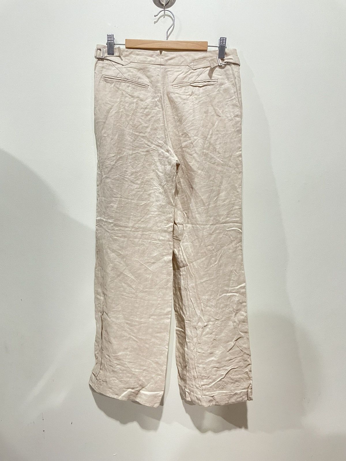 Margaret Howell Margaret Howell Linen Cream Trousers Size 29" - 2 Thumbnail