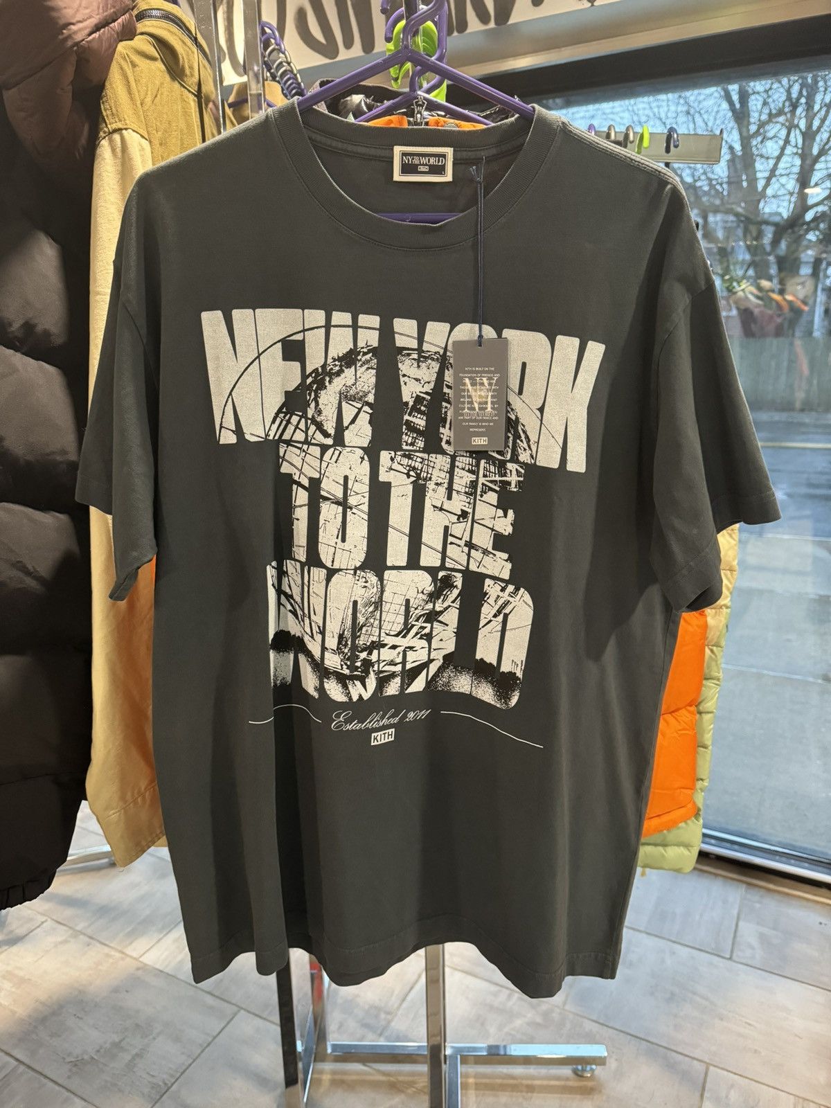 Kith Kith New York to the world T-shirt | Grailed