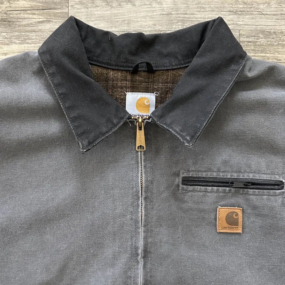 Carhartt Vintage J97 GVL Gravel Gray Detroit Blanket Lined Jacket Size US XXL / EU 58 / 5 - 3 Thumbnail