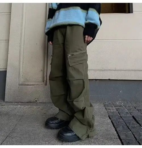 Designer × Japanese Brand military flared faded baggy cargo pants Size US 32 / EU 48 - 4 Thumbnail