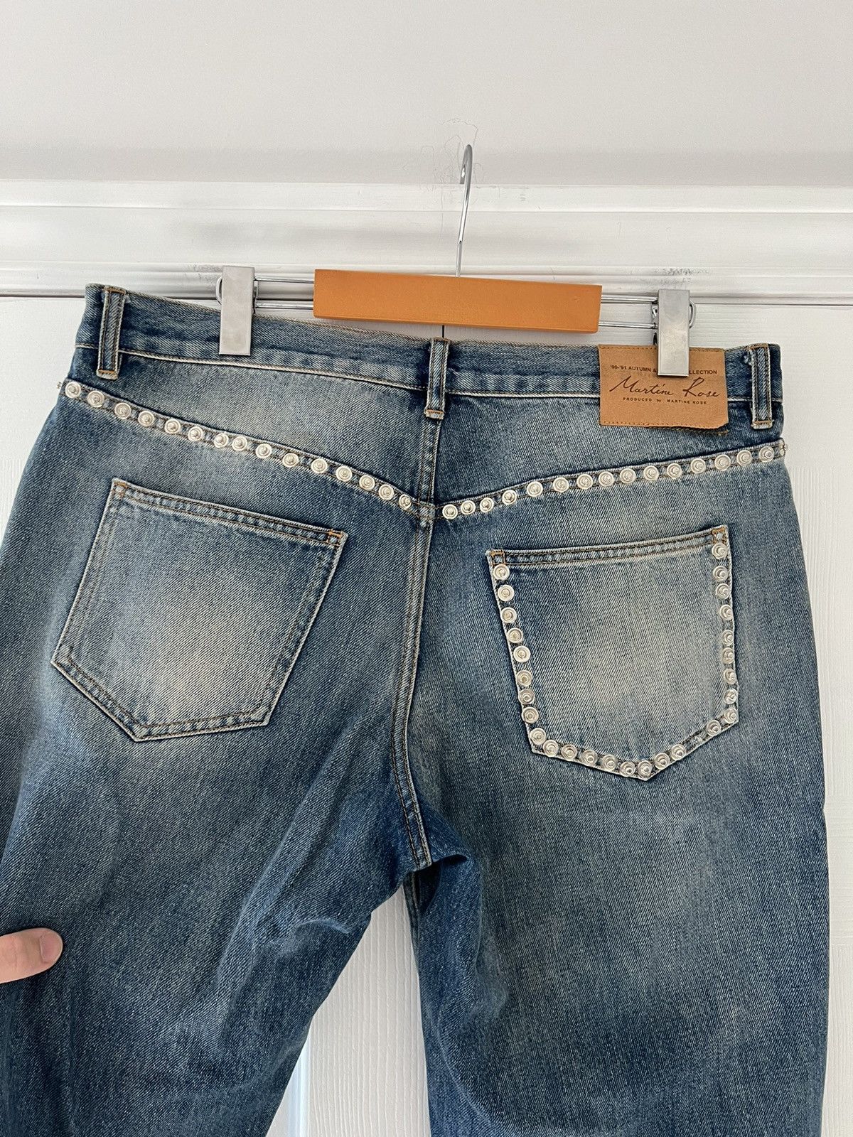 Martine Rose Rare Martine Rose Stud-Embellished Denim Size US 32 / EU 48 - 6 Thumbnail