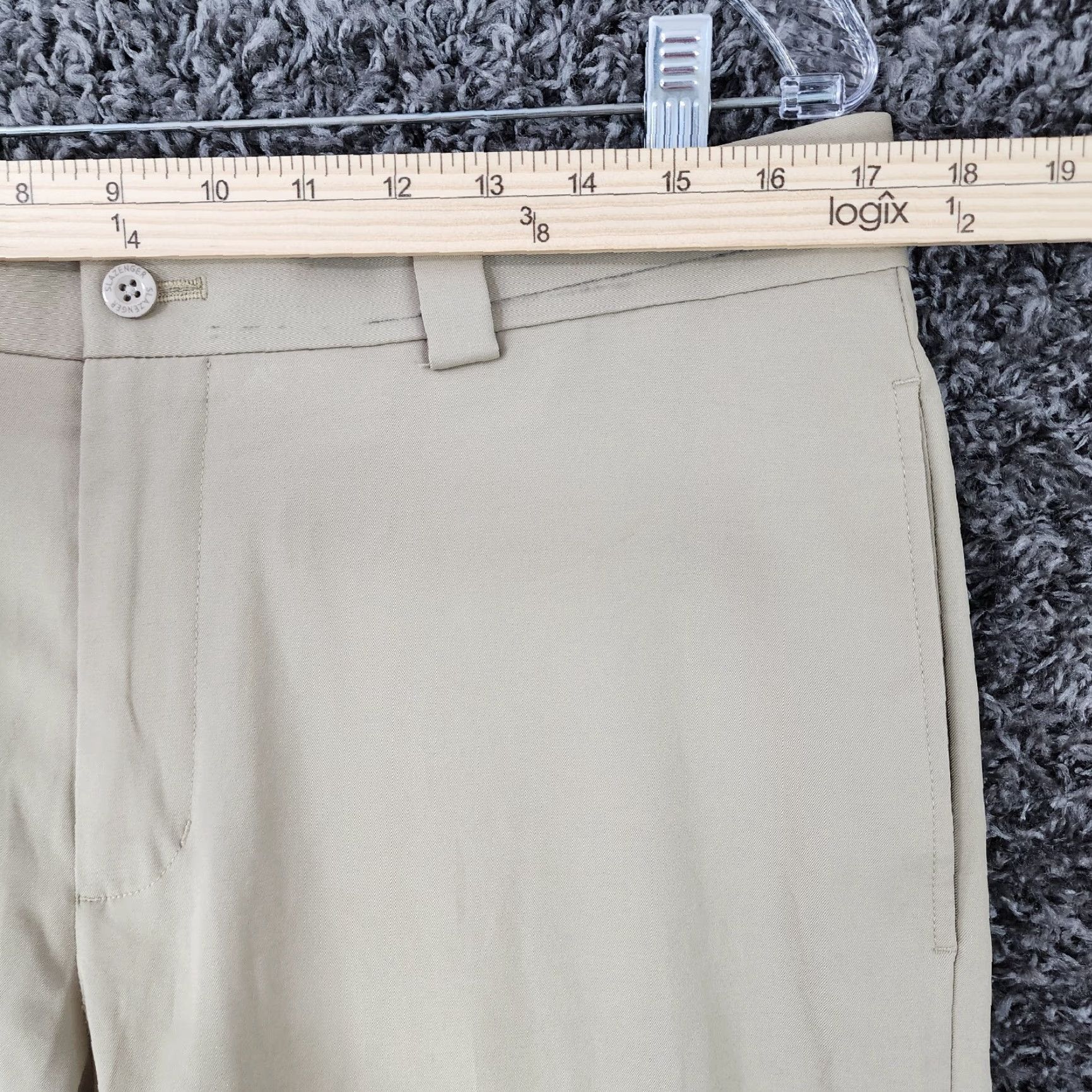 Vintage Slazenger Mens Beige Polyester Straight Leg Pants Size 34x32 Chino, Belt Wear, Regular, Men Size US 34 / EU 50 - 3 Thumbnail