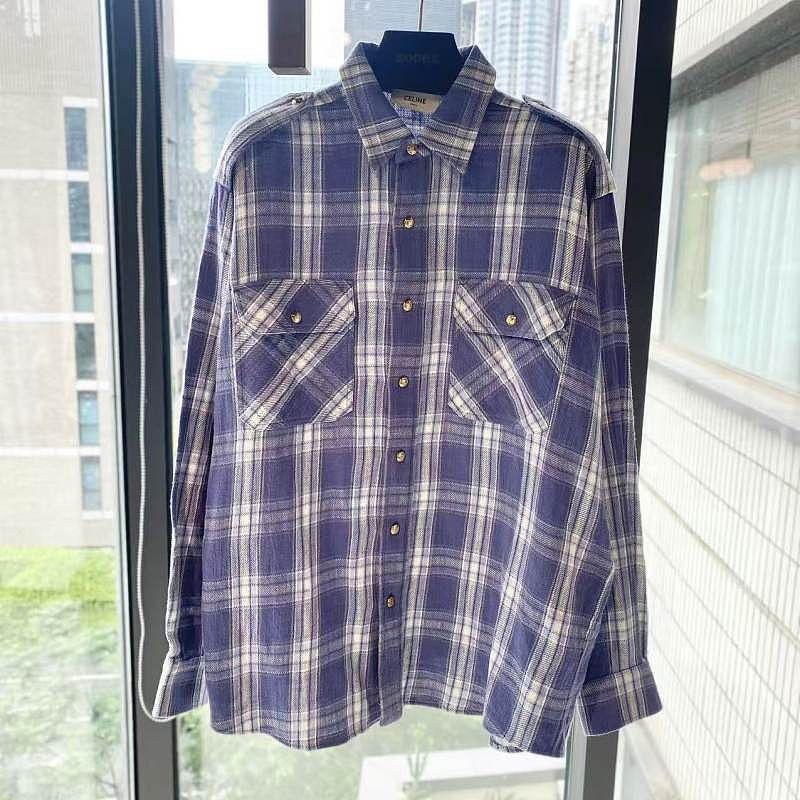 Celine CELINE Plaid Button Up Shirt Size 38 Size S / US 4 / IT 40 - 1 Thumbnail