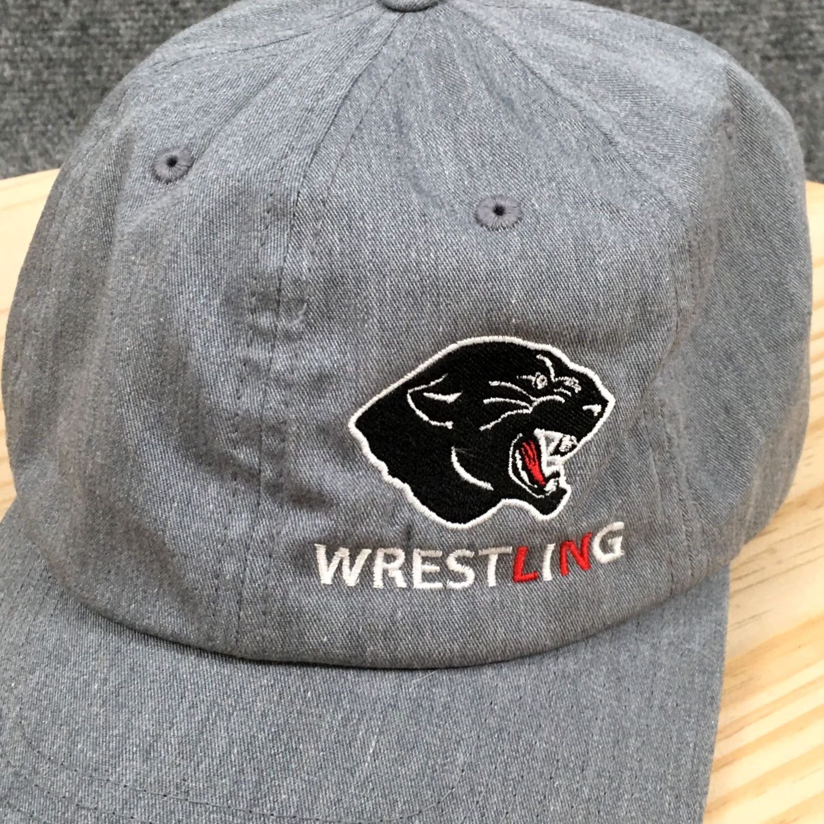 Vintage Richardson Wrestling Baseball Cap Unisex OS Gray Curved Brim Embroidered Logo Cap Size ONE SIZE - 3 Thumbnail