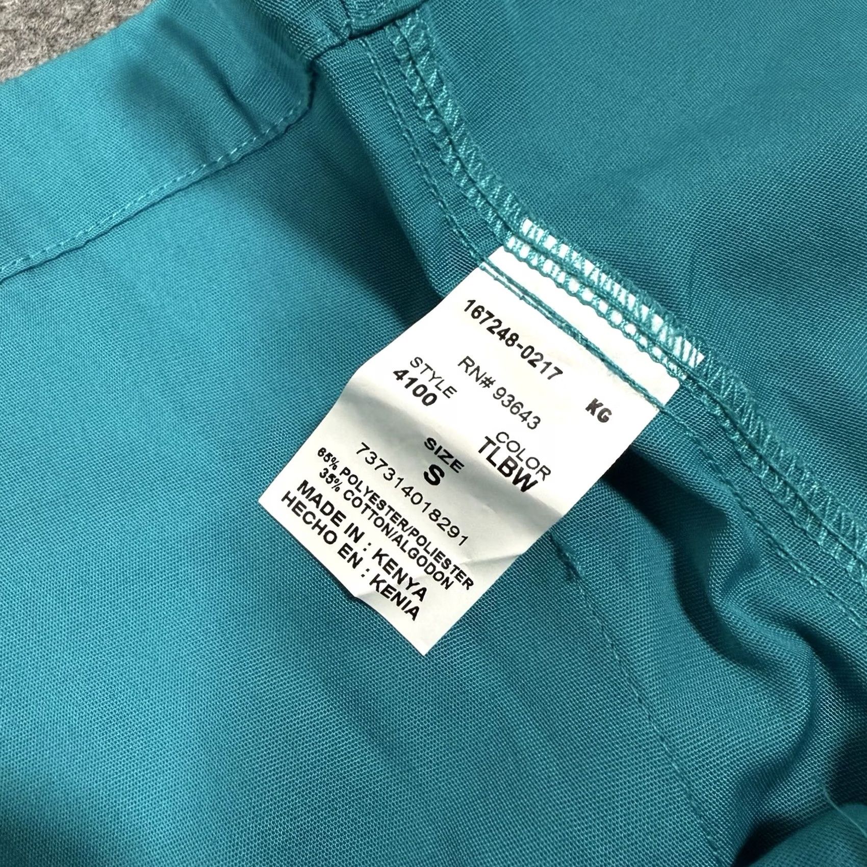 Cherokee Cherokee WorkWear Cargo Scrub Pants Unisex Small Sz Teal Blue Size US 29 - 6 Thumbnail