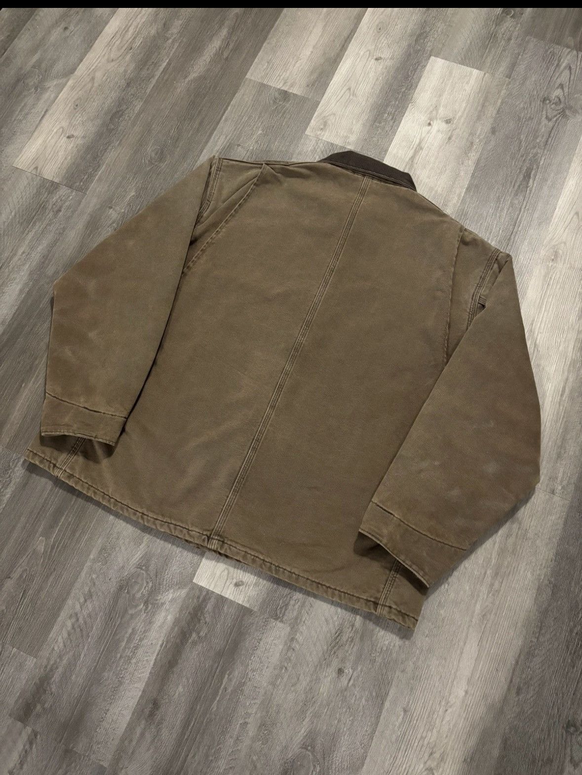 Carhartt Vintage 90s Carhartt Canvas Chore brown Work Jacket Size US XXL / EU 58 / 5 - 4 Thumbnail